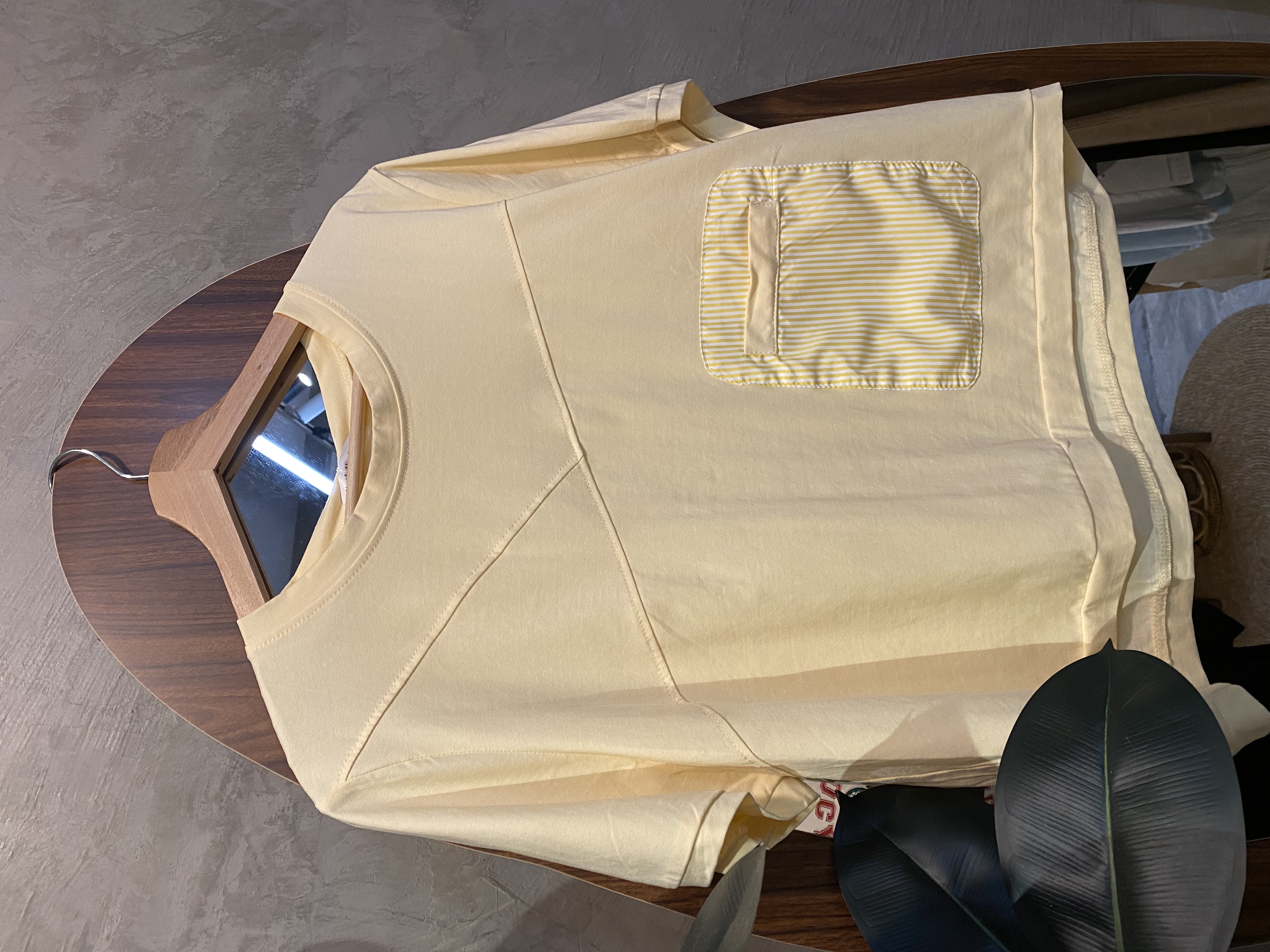 4665号-小设计假口袋拼接上衣