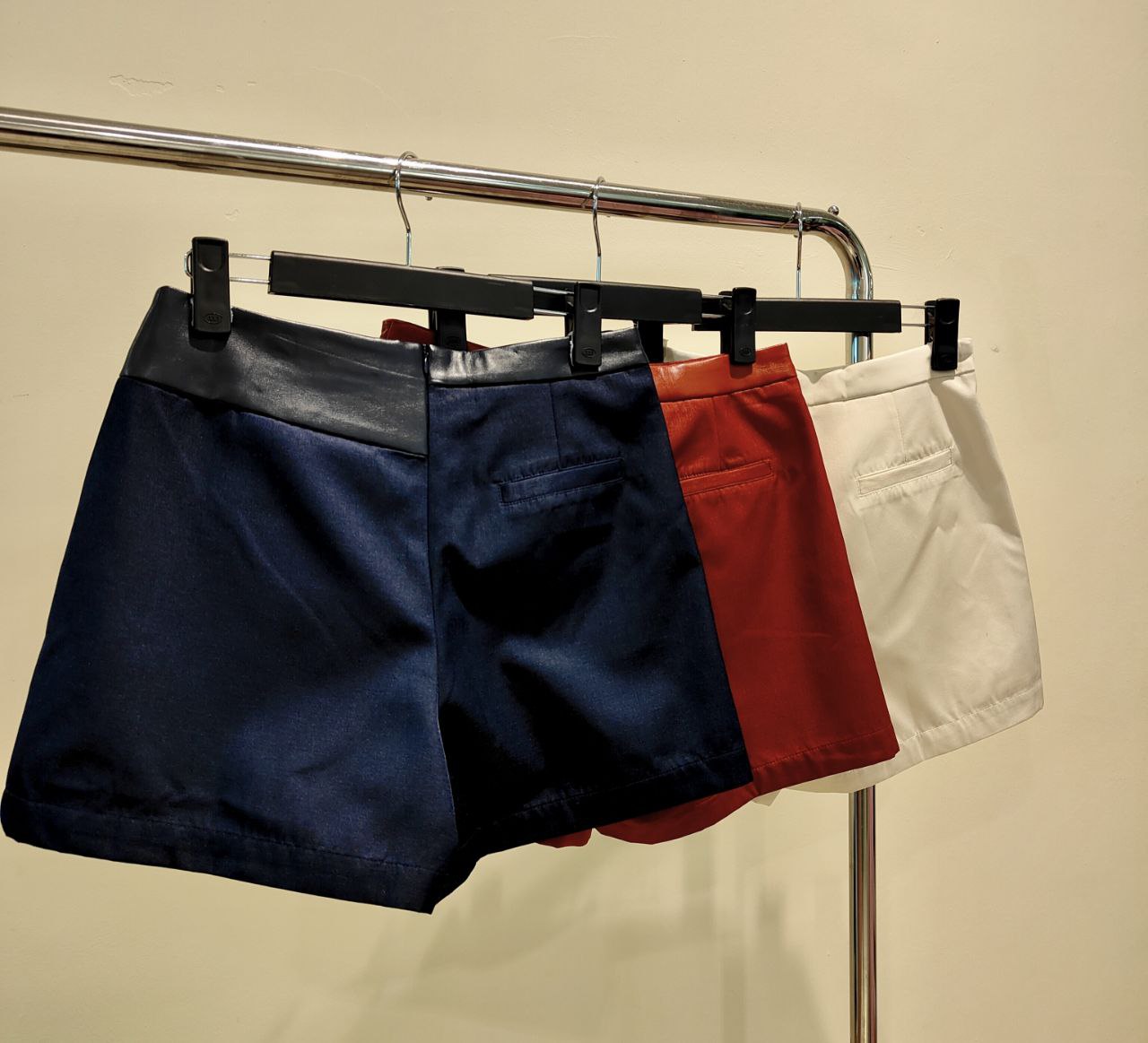 裤头皮革裤裙 1604 