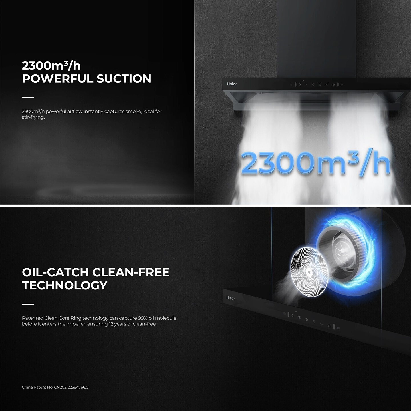 Haier T-Shape Glass Hood (HH-GT2901)