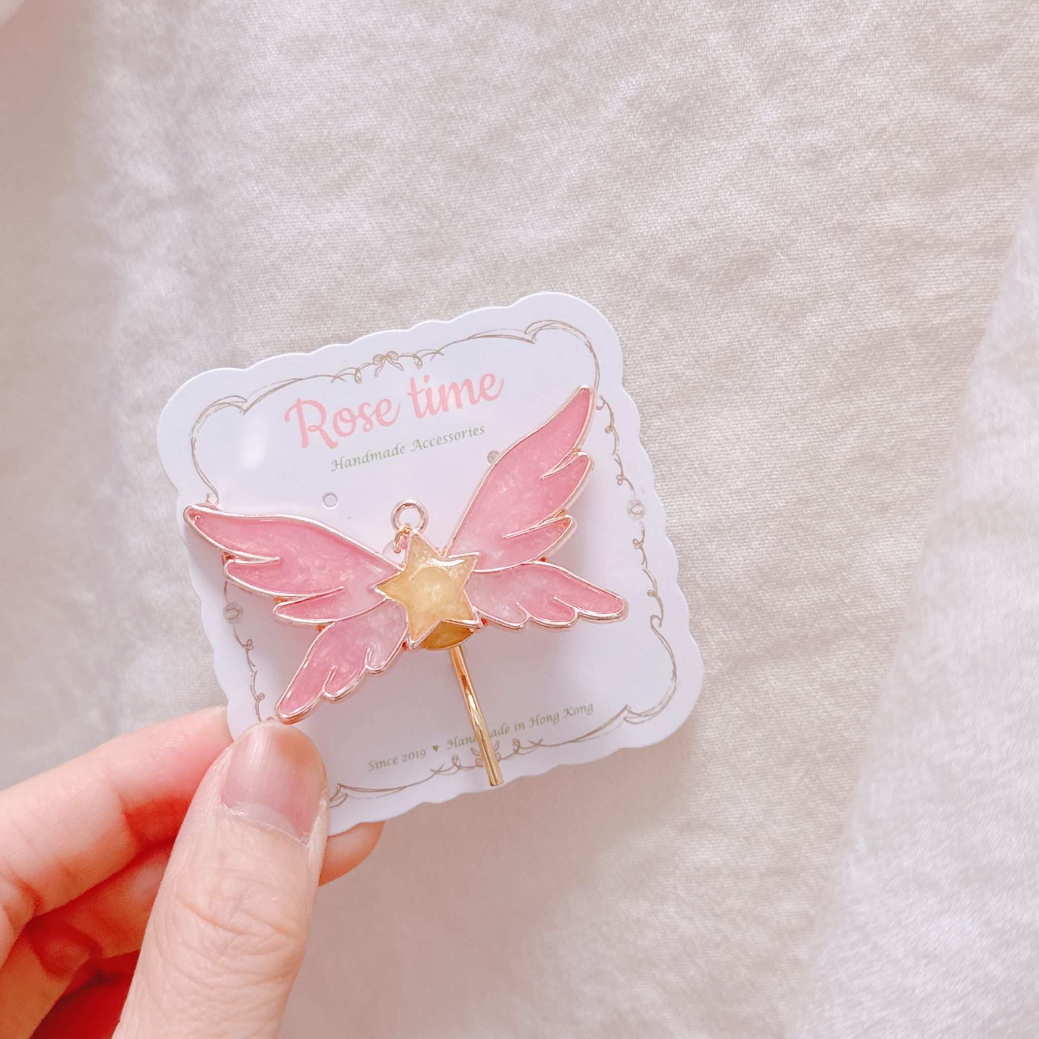 魔法少女之翼 髮插/髮夾 閃粉珠光色