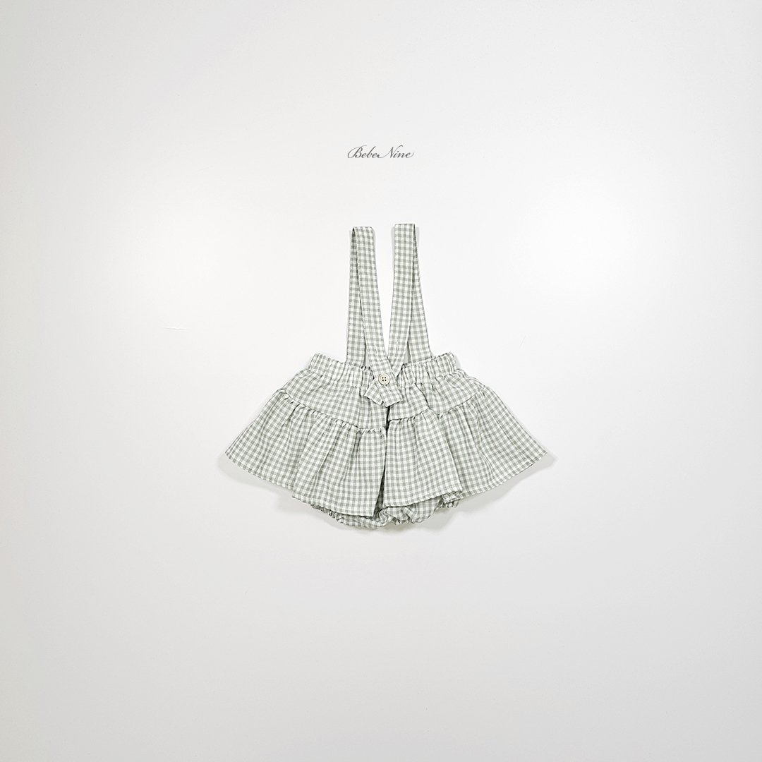☀️預訂 韓國直送☀️🇰🇷Bebenine兩色格紋純棉吊帶包屁裙