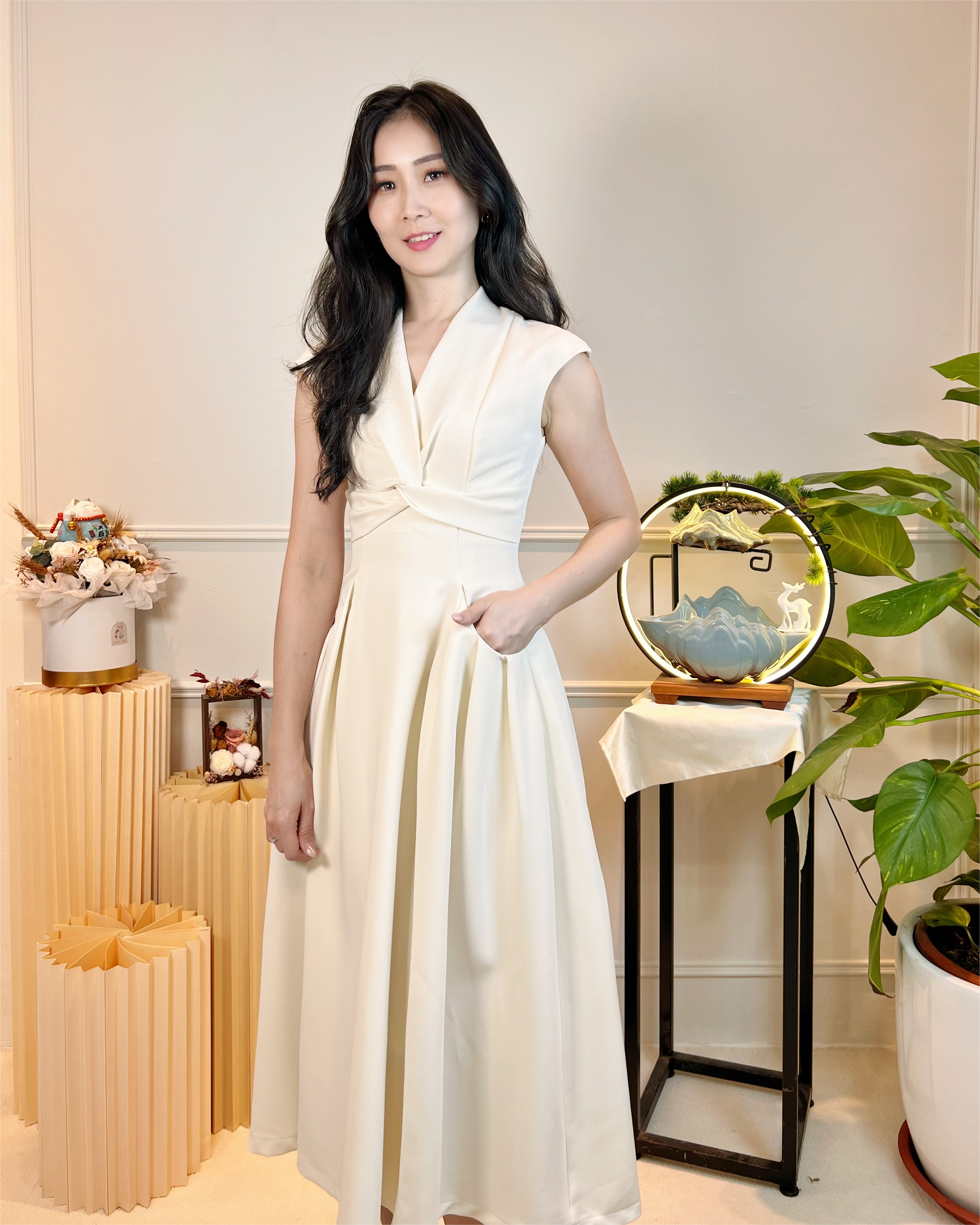 5092 Elena Grace Midi Dress