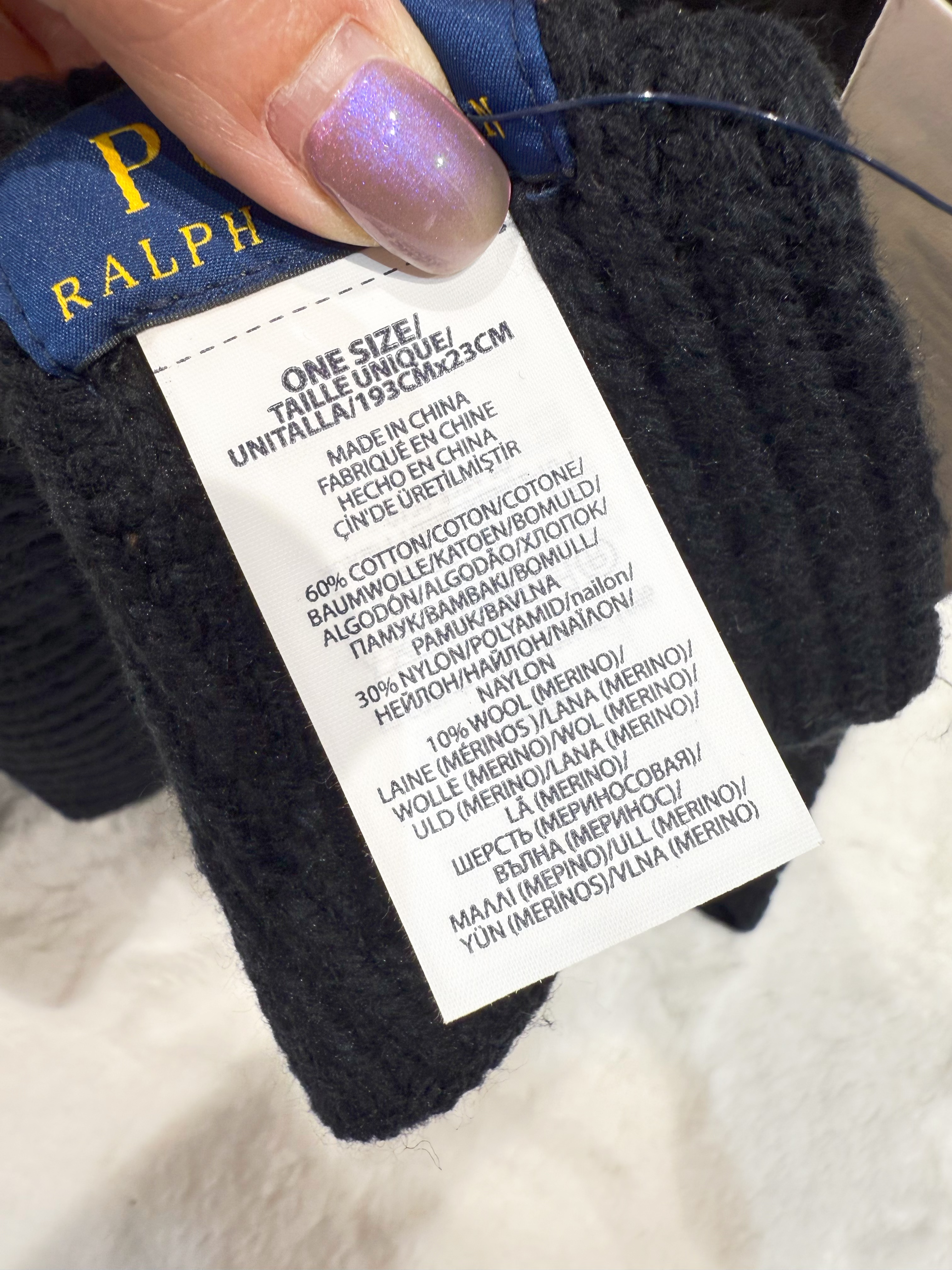 Polo scarf bear navy