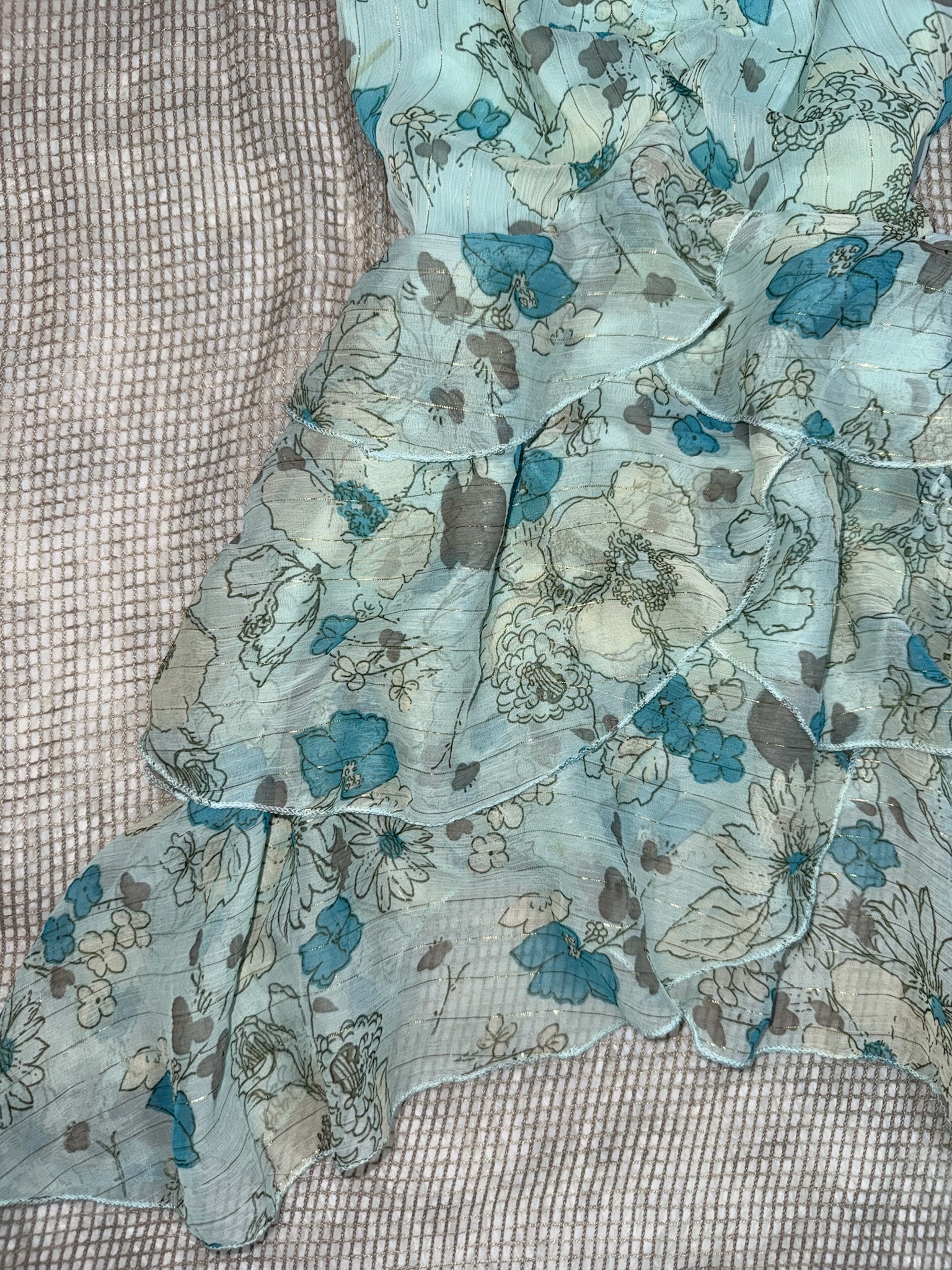 Fairy Aqua Blur Layered Frill Dress
