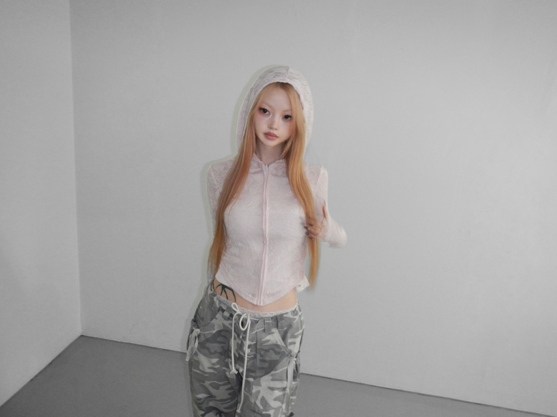 Camo Drawstring Cargo Capris