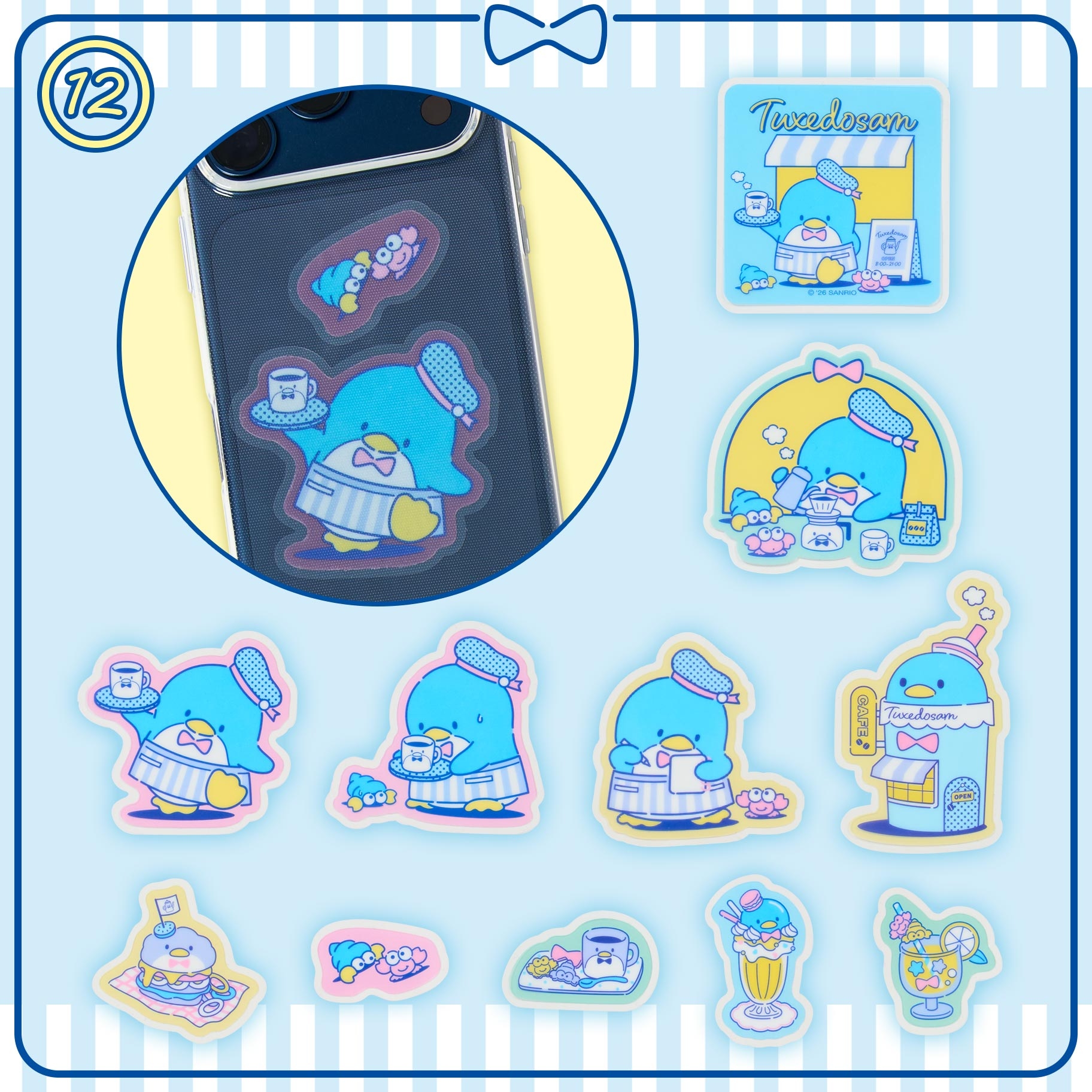 🌸 【預訂】TuxedoSam Birthday-No.12-Sticker Set