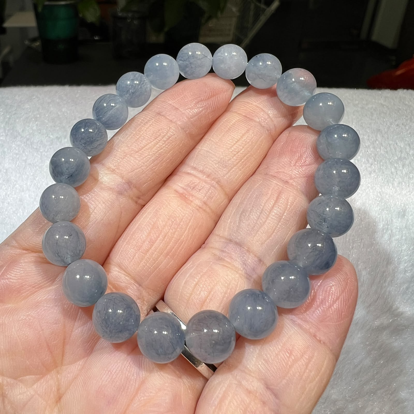 藍兔毛手串 8.5mm+/- #CA0097