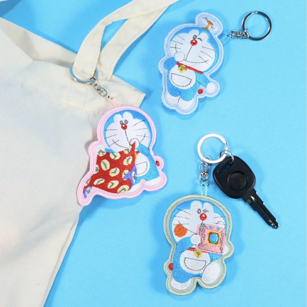 [訂購] 多啦A夢鎖匙扣 法寶 刺繡圖案 Doraemon