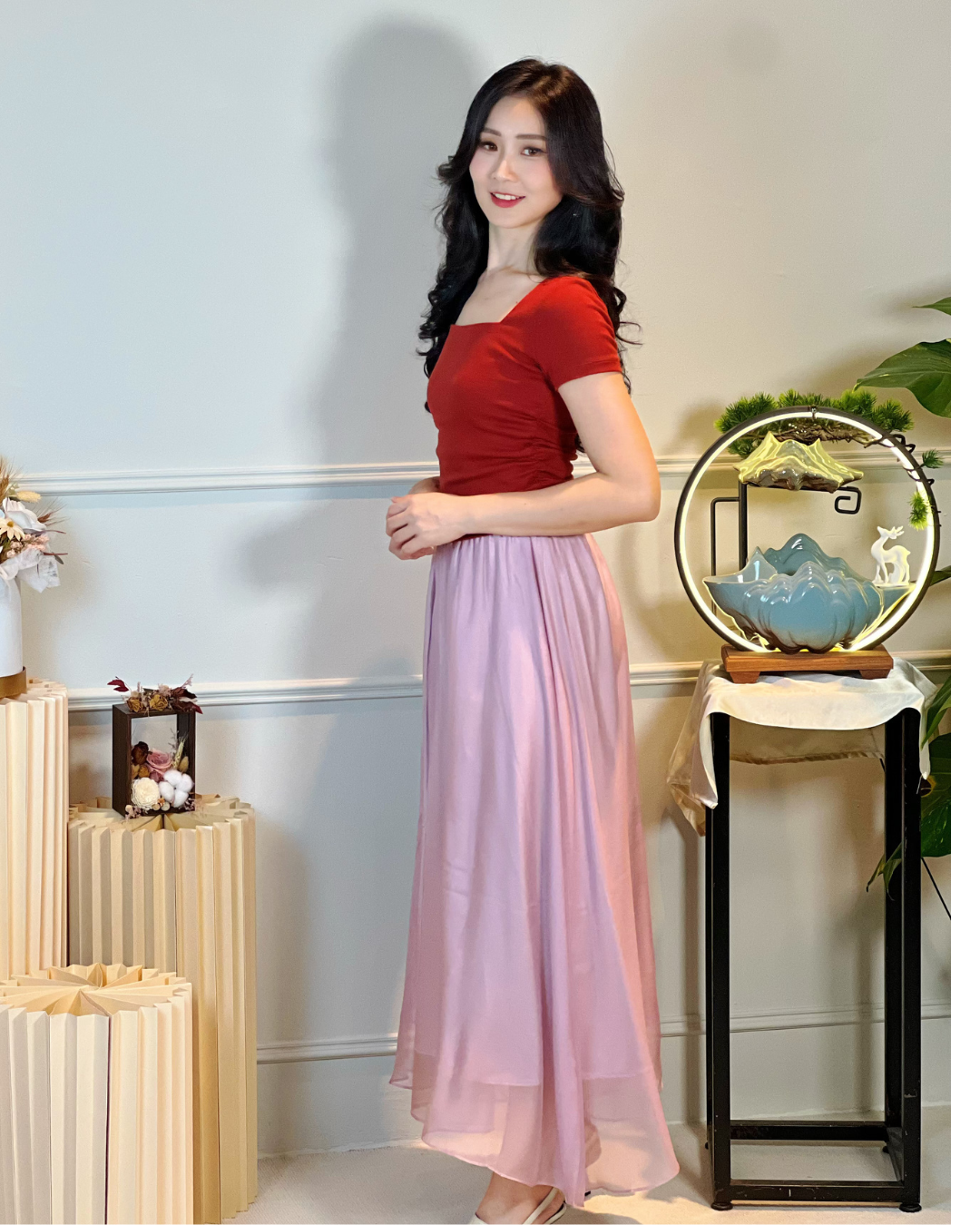 5103 Natividad Mesh A Line Skirt 