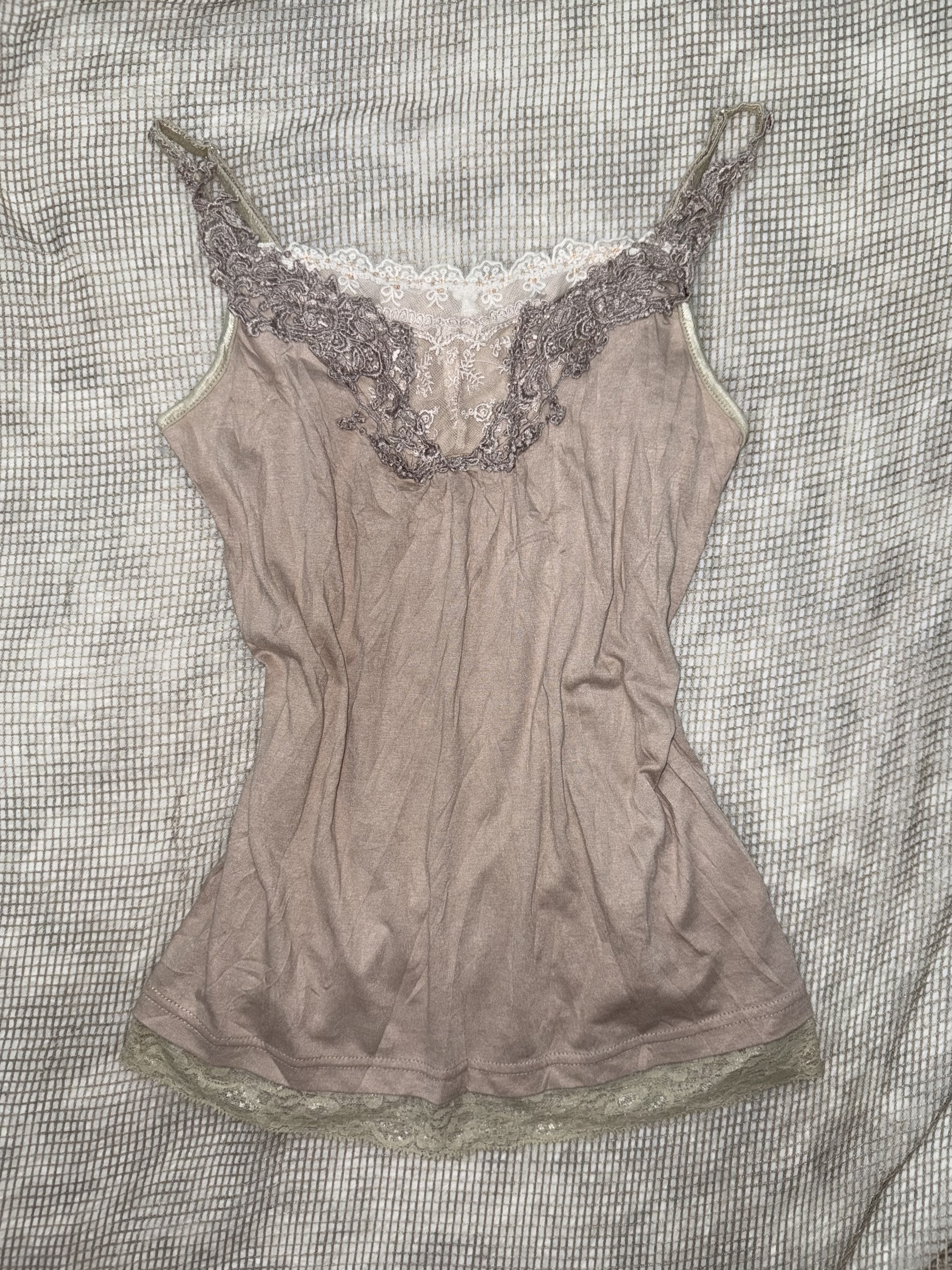 Vintage Double Lace-Overlay Camisole