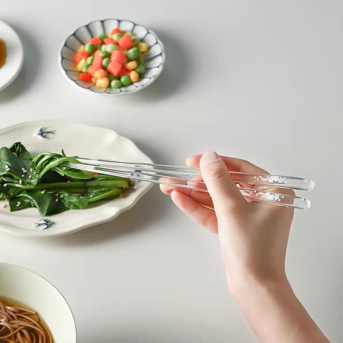 日本製貓咪系列印花透明筷子