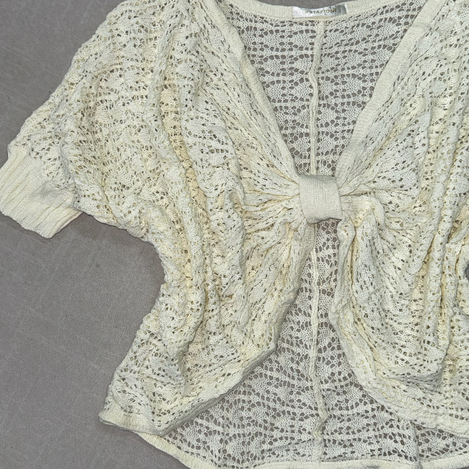 Crochet Tie-Front Shrug