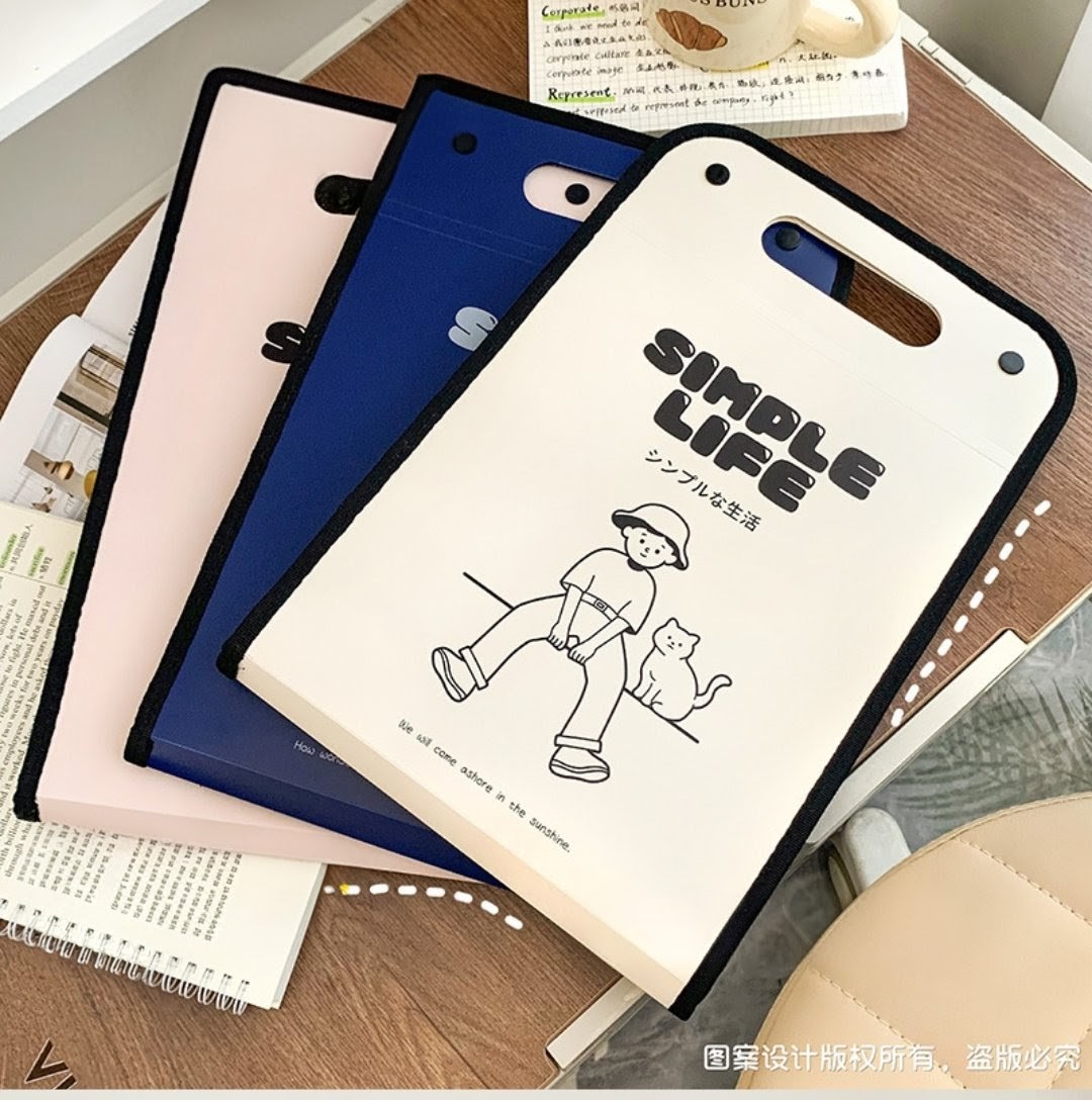 A4大容量風琴豎款文件袋 (S521) 🚛 送貨方式請選(4)