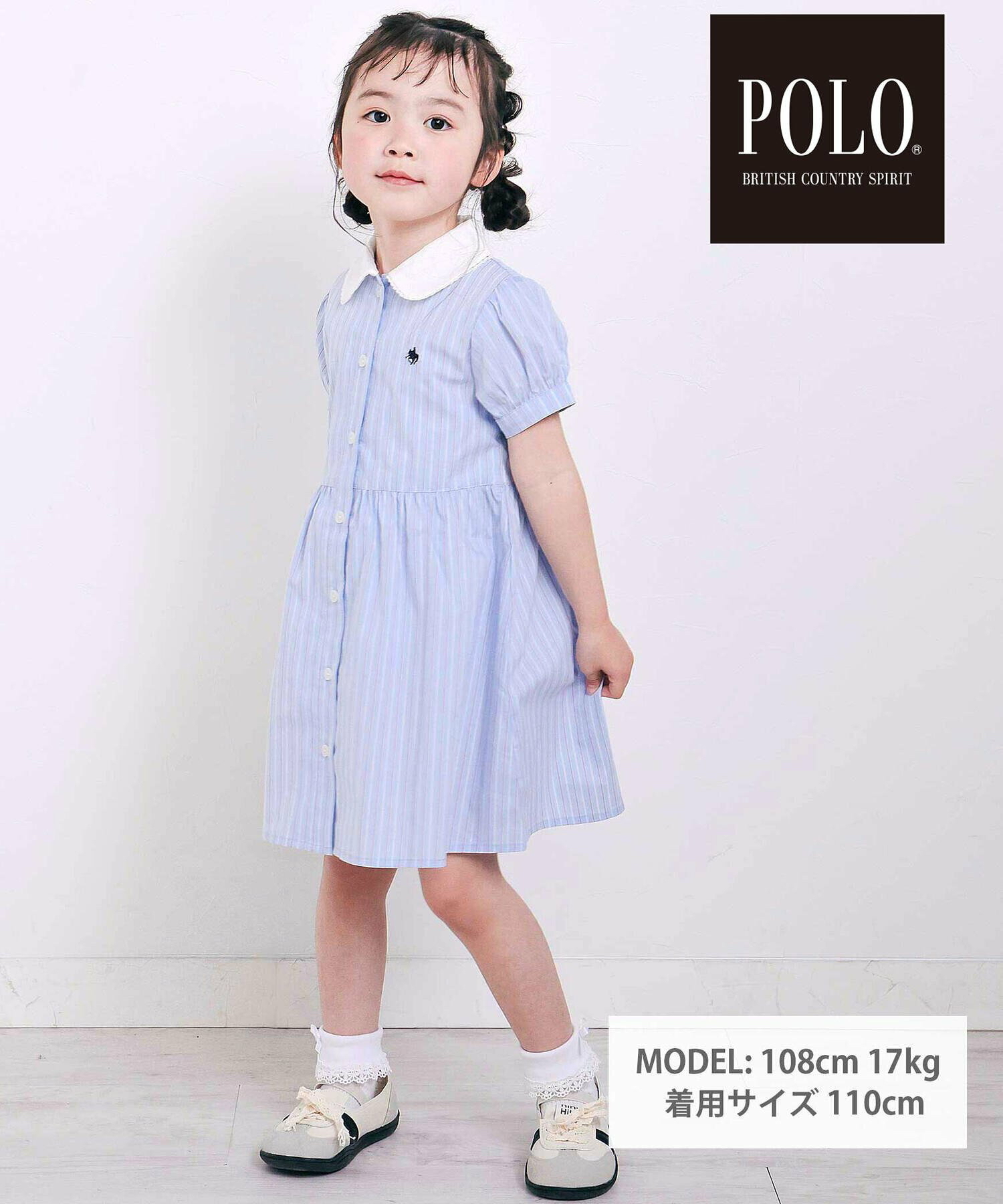 🇯🇵預訂 日本直送🇯🇵Slap Slip x Polo Bcs兩色標誌刺繡蝴蝶結翻領短袖連身裙