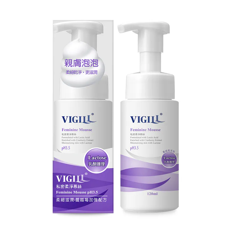 VIGILL 私密柔淨慕絲(加強乳酸) 120ml (最佳使用日期:2028年1月21日)