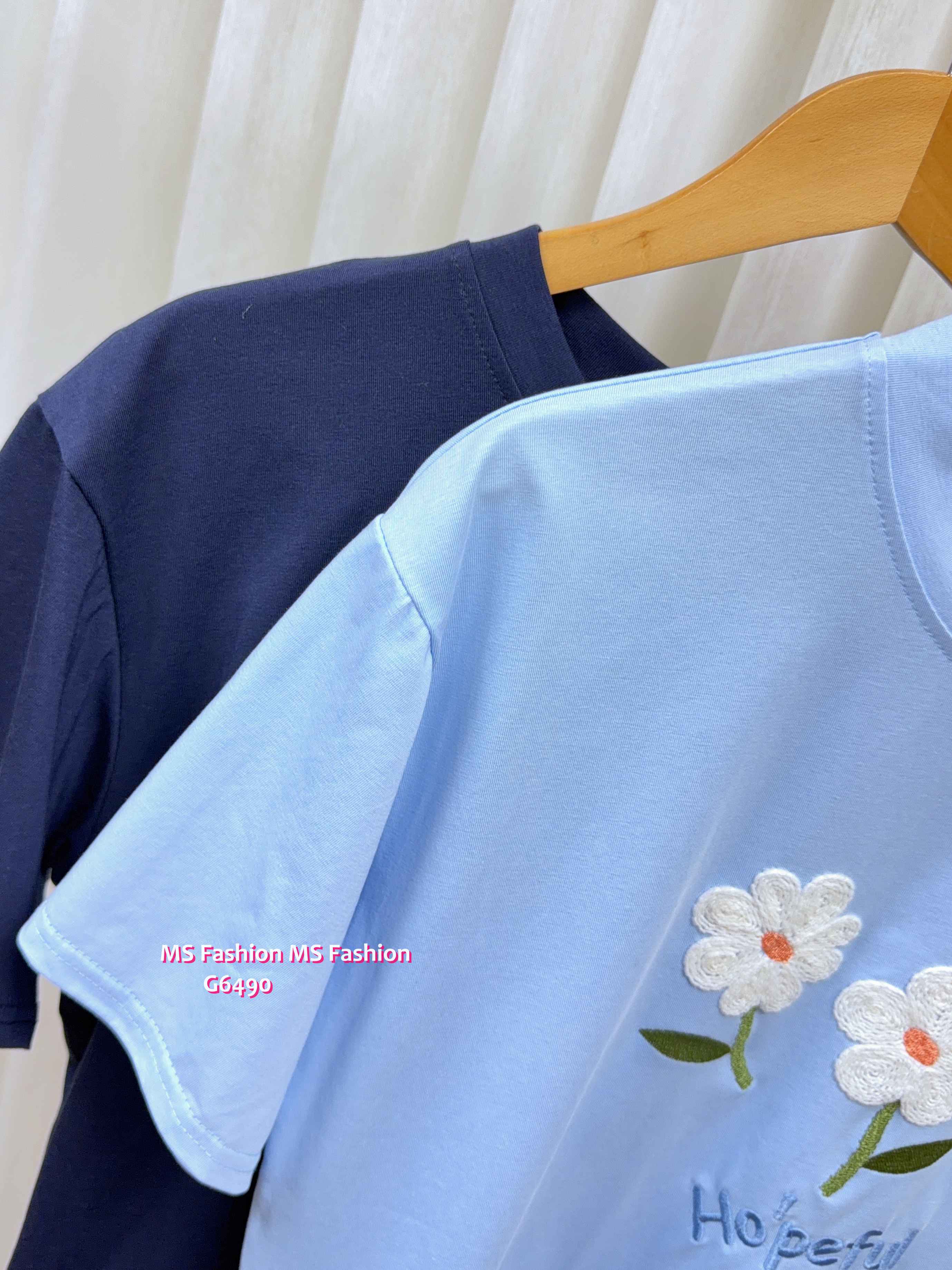 G6490 刺繡小花top