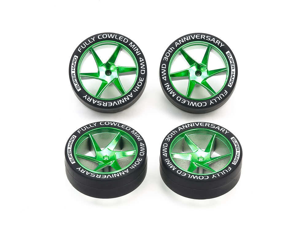 FULLY COWLED 30TH ANNIV. SUPER HARD LOW PROFILE TIRES & MATTE GREEN PLATED WHEELS