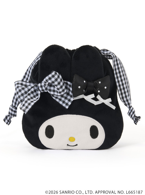 🎀【預訂】Black My Melody Valentine's Day Drawstring Bag