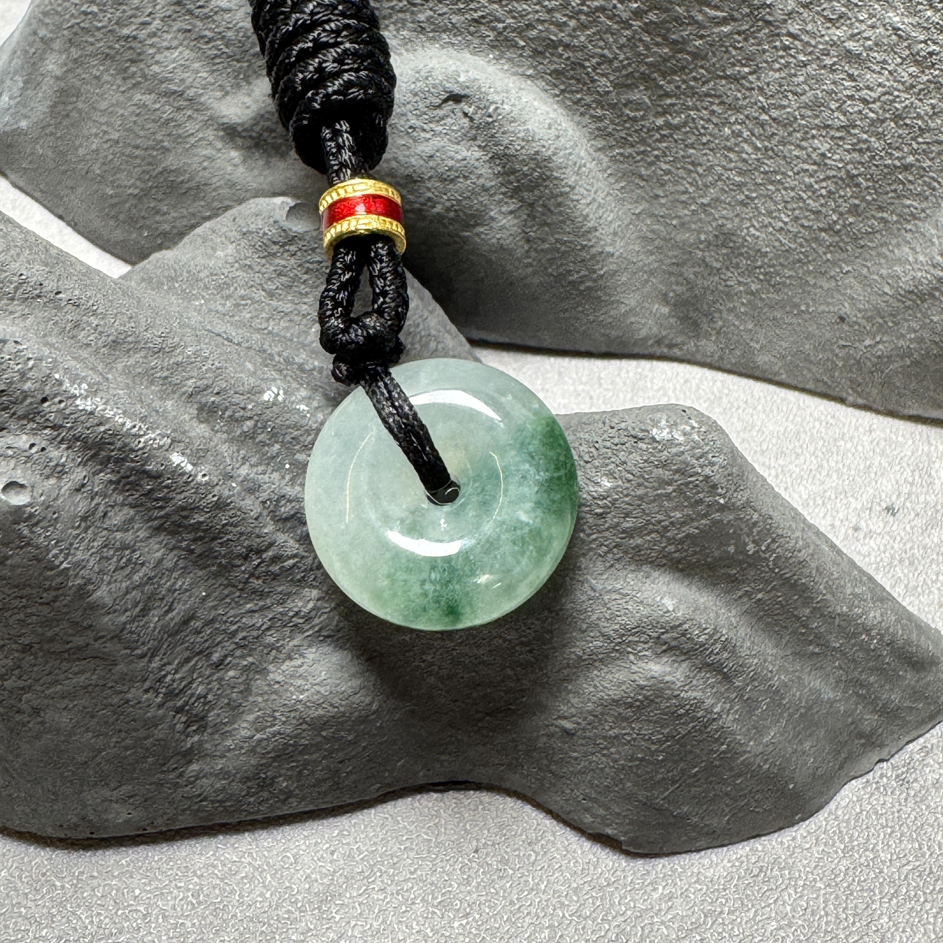 冰飄花翡翠小平安玉扣