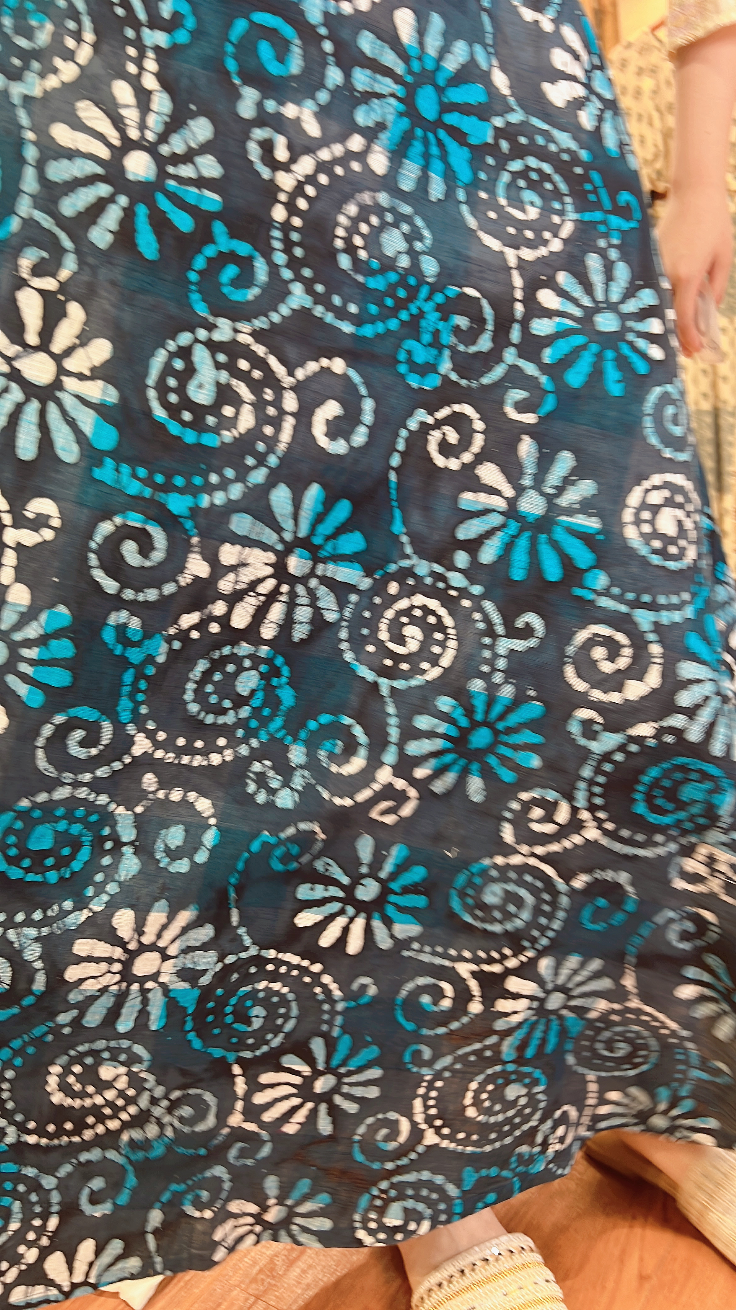 1978 Blue theme Square Neck Sleeveless OP 46.5" Twin Pocket