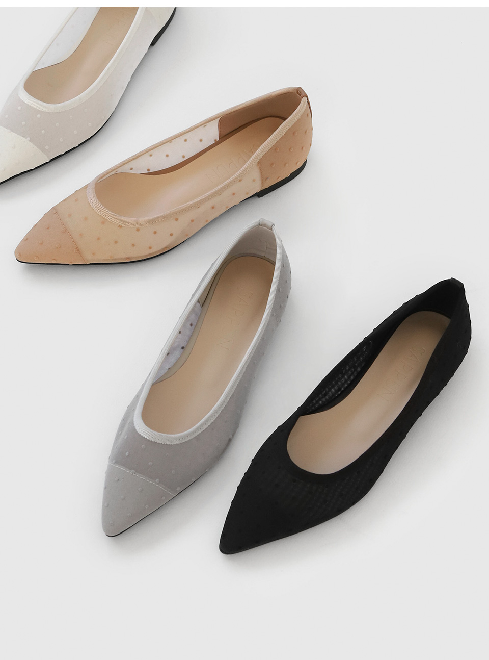 [代購] Sappun Stella Mesh Flats (1cm)