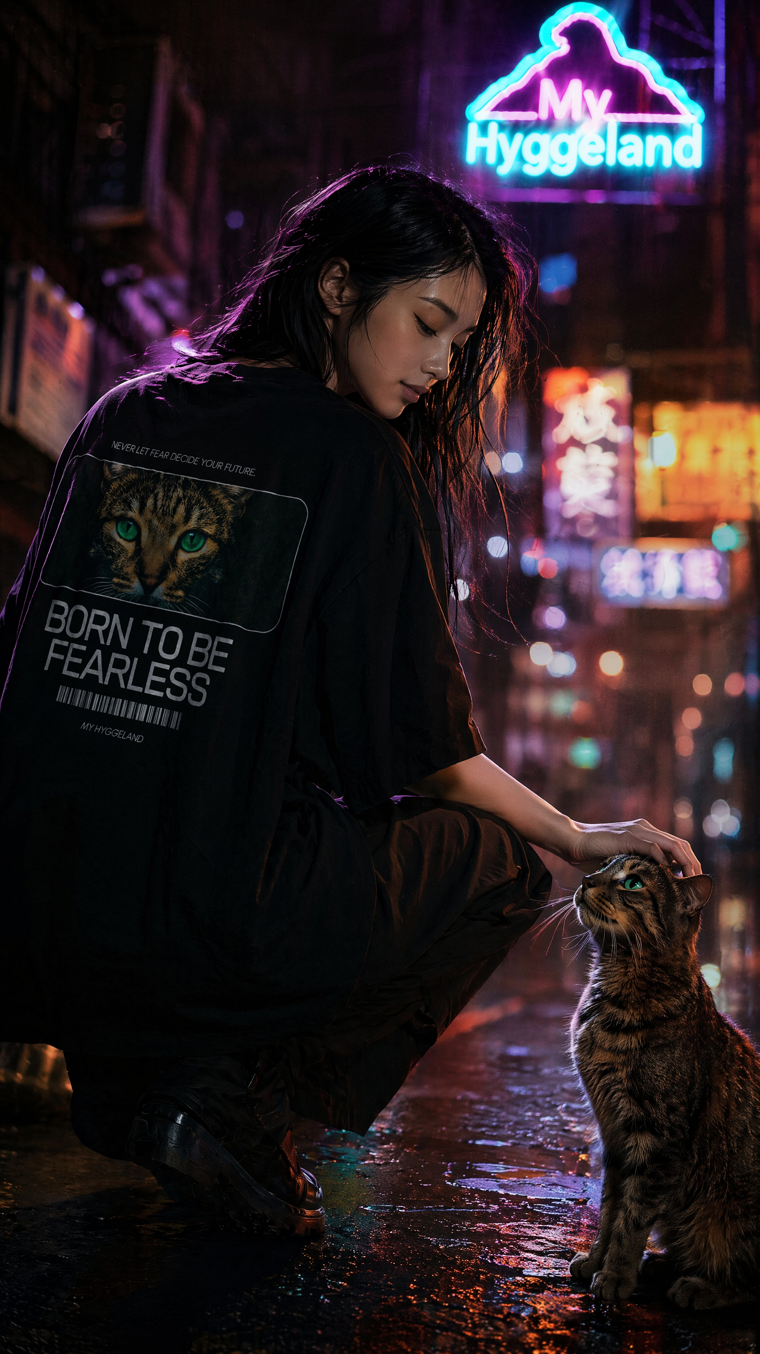 BORN TO BE FEARLESS // 300g 重磅純棉落肩短袖T恤 (男女同款)
