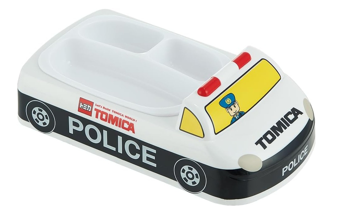 日本直送  Tomica 警車立體兒童餐盤 / 兒童食物盤 / 兒童餐必備  