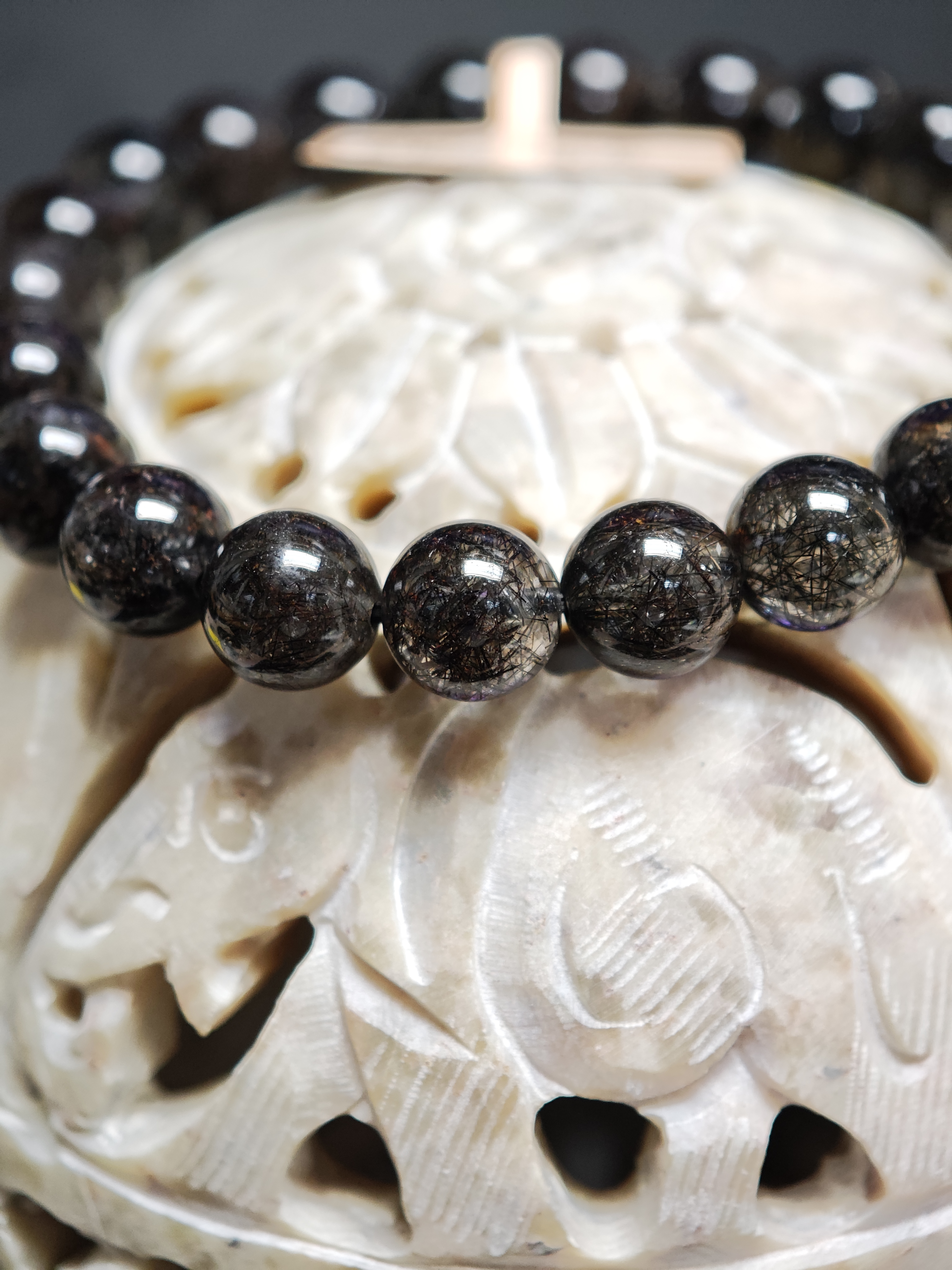 ✨新品水晶手串✨😊實物拍攝📷✨⚫滿礦黑髮晶🖤✨✨