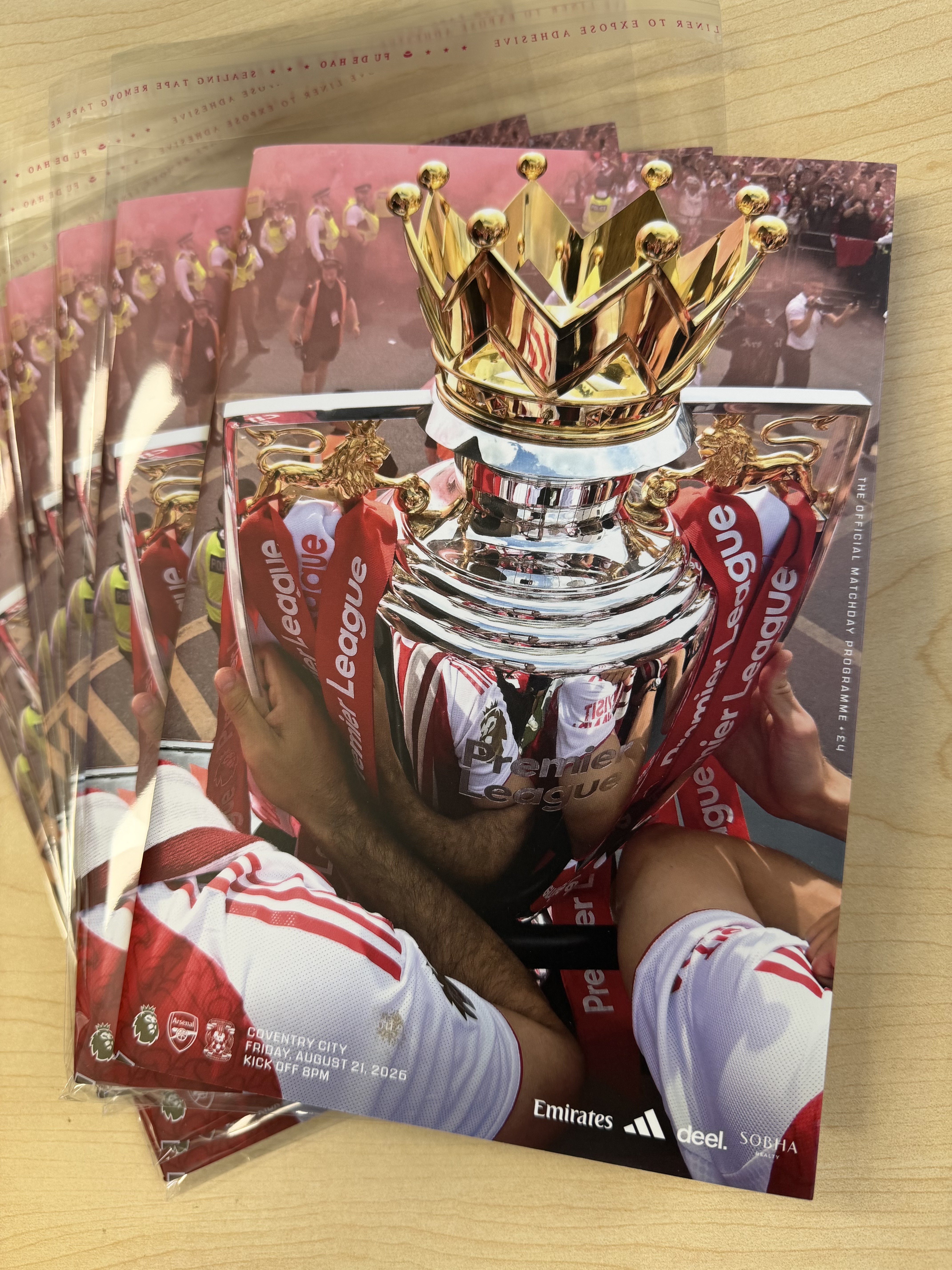 Arsenal v Coventry City 2026/27 英超官方 Matchday Programme