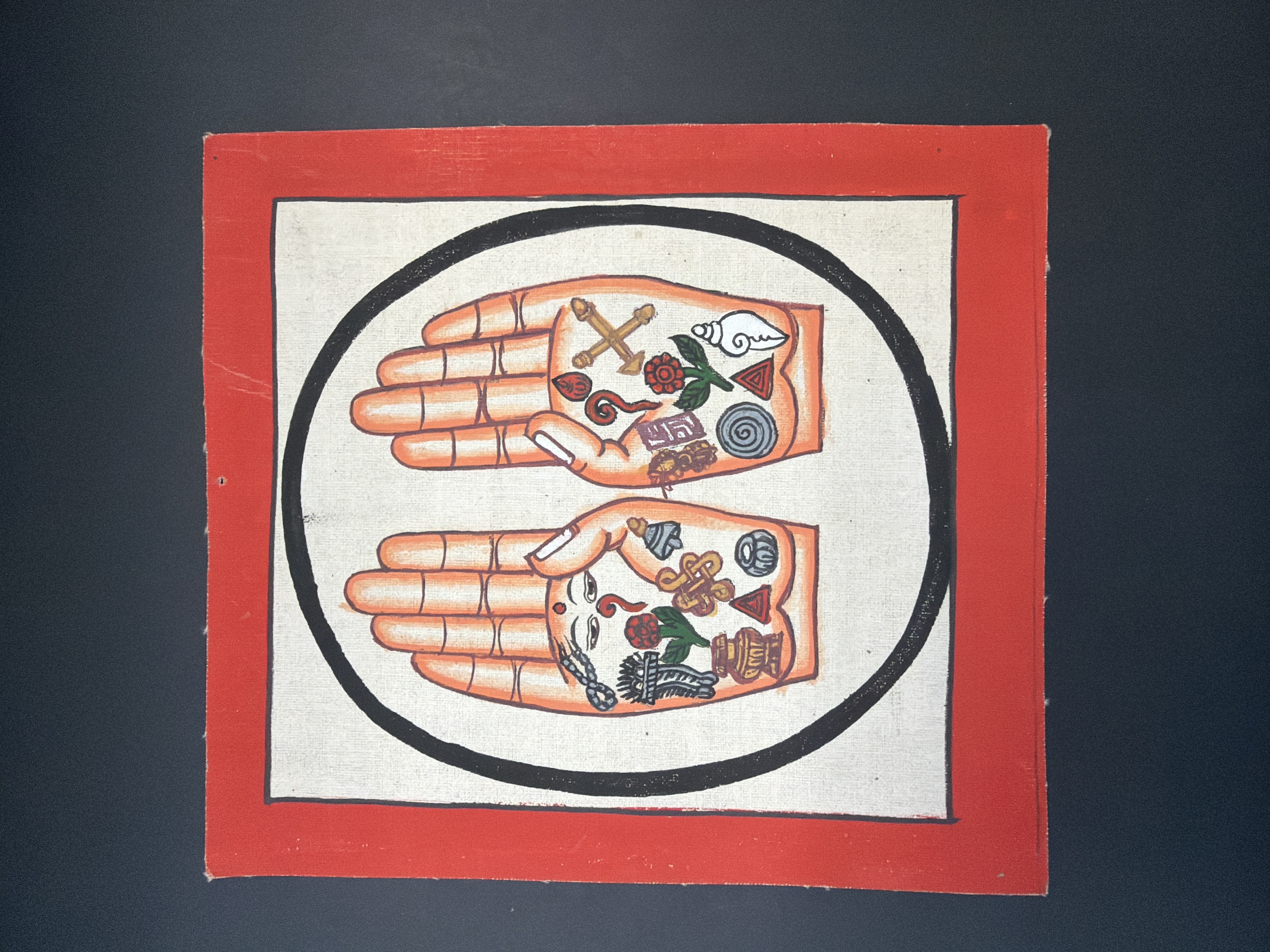 #1 尼泊爾細唐卡（佛手）已加持大約12*12cm