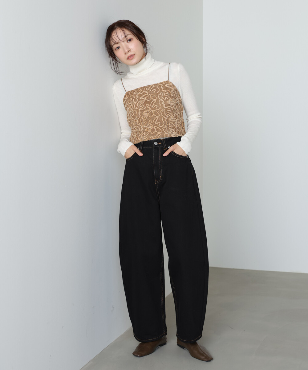 絲絨刺繡背心【JOT001】