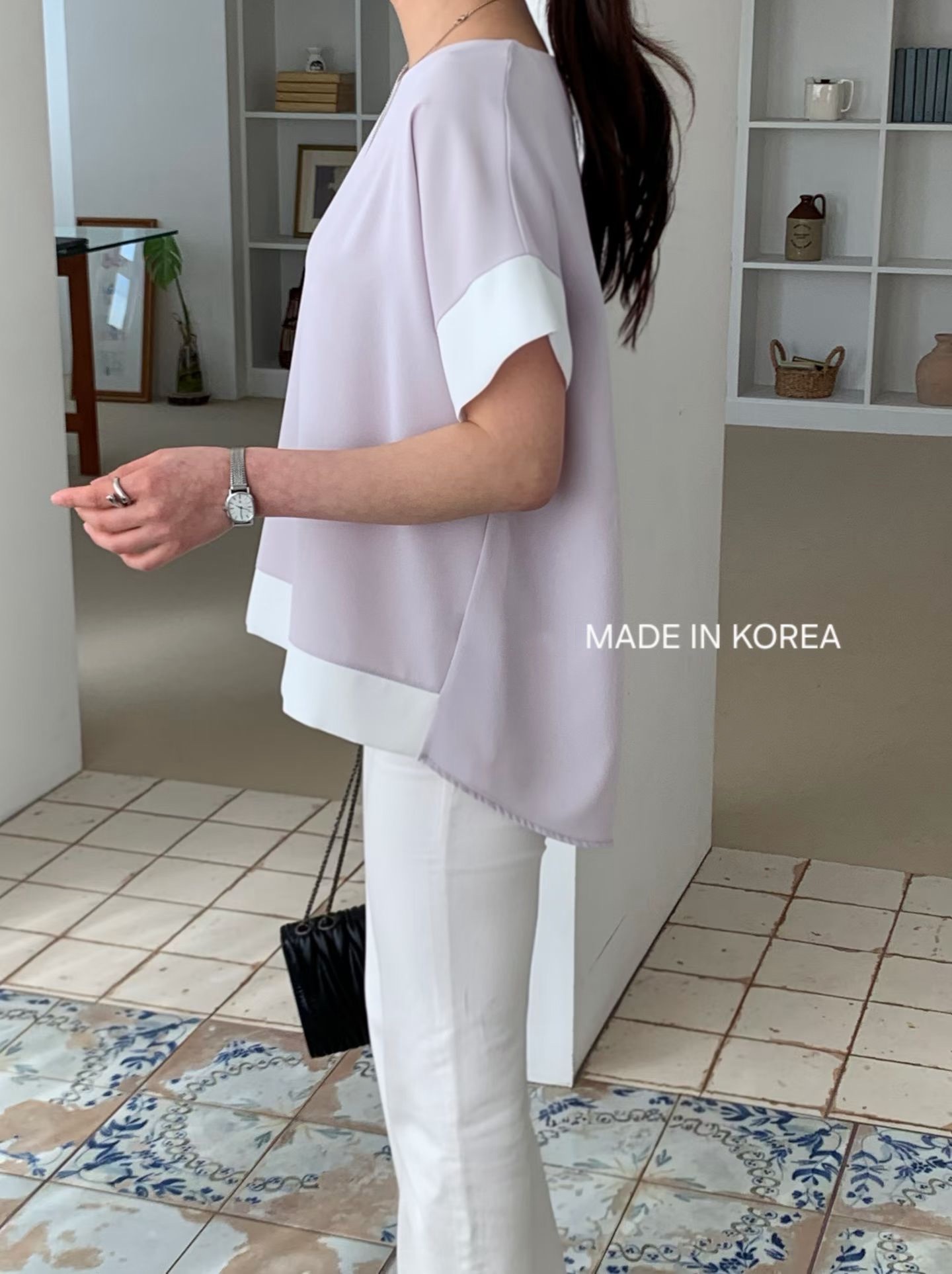 G6184 韓國🇰🇷靚料拼邊top