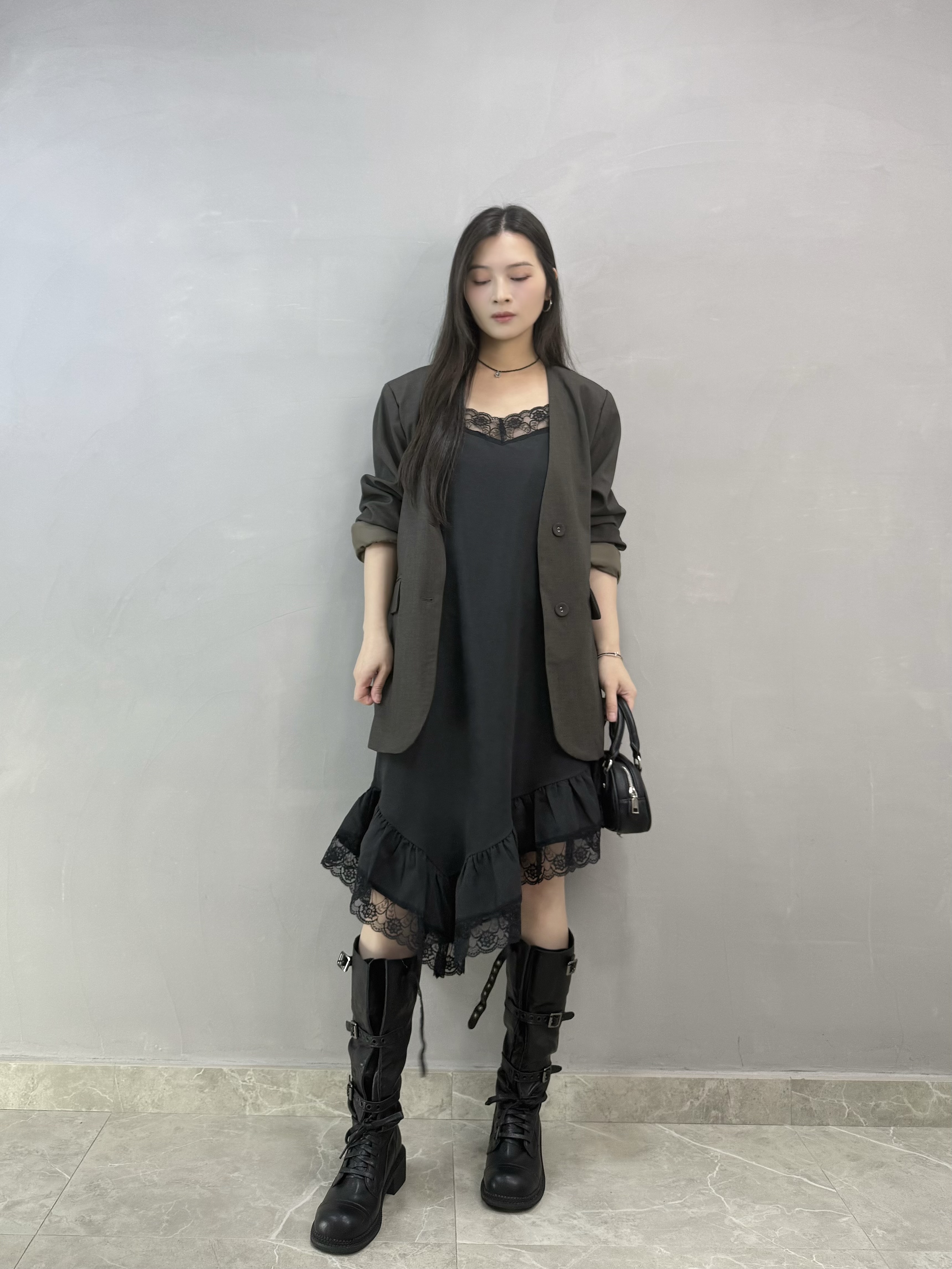 I20 吊帶斜cut lace Ops