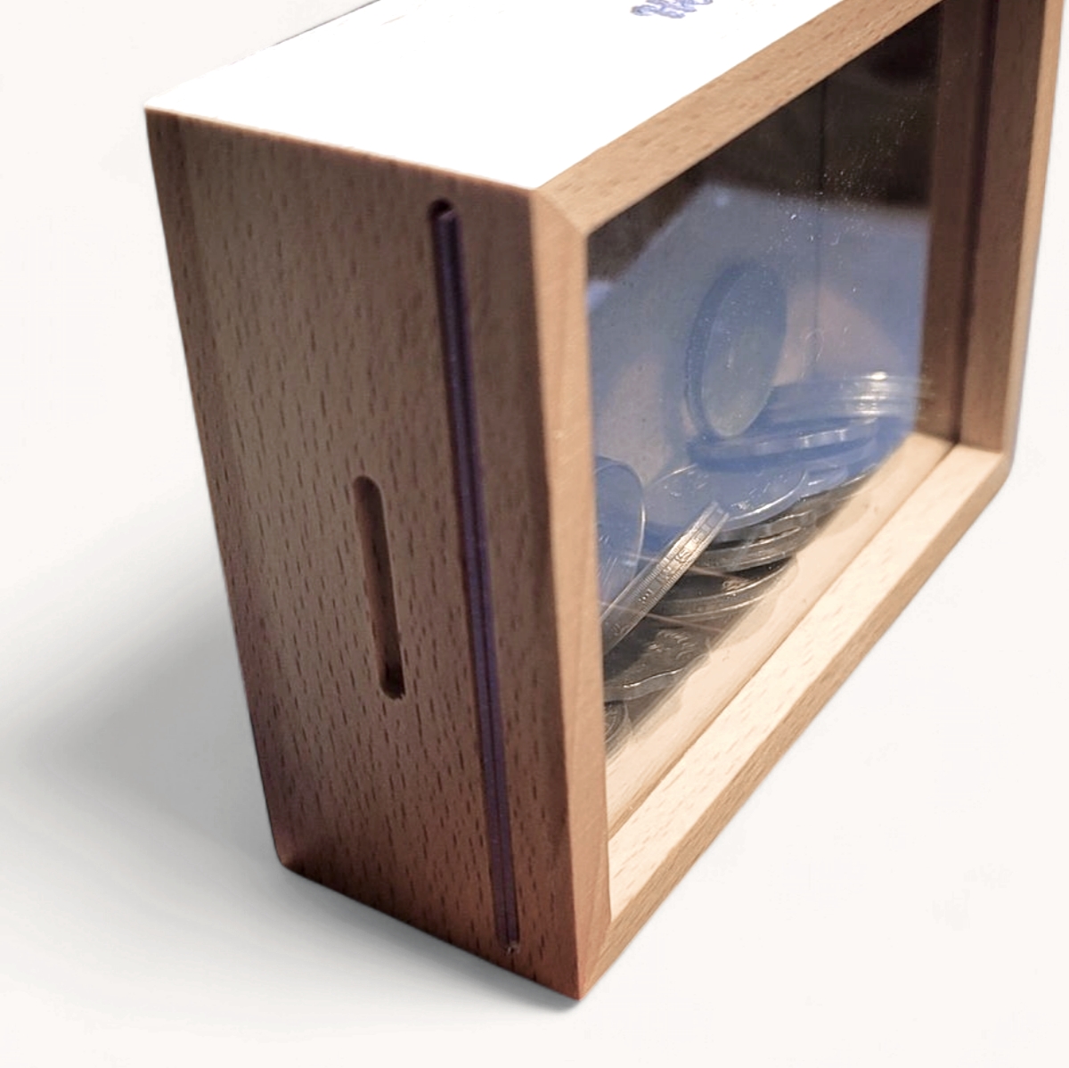 【專屬刻字】HONGKONGER 原木透視儲錢箱