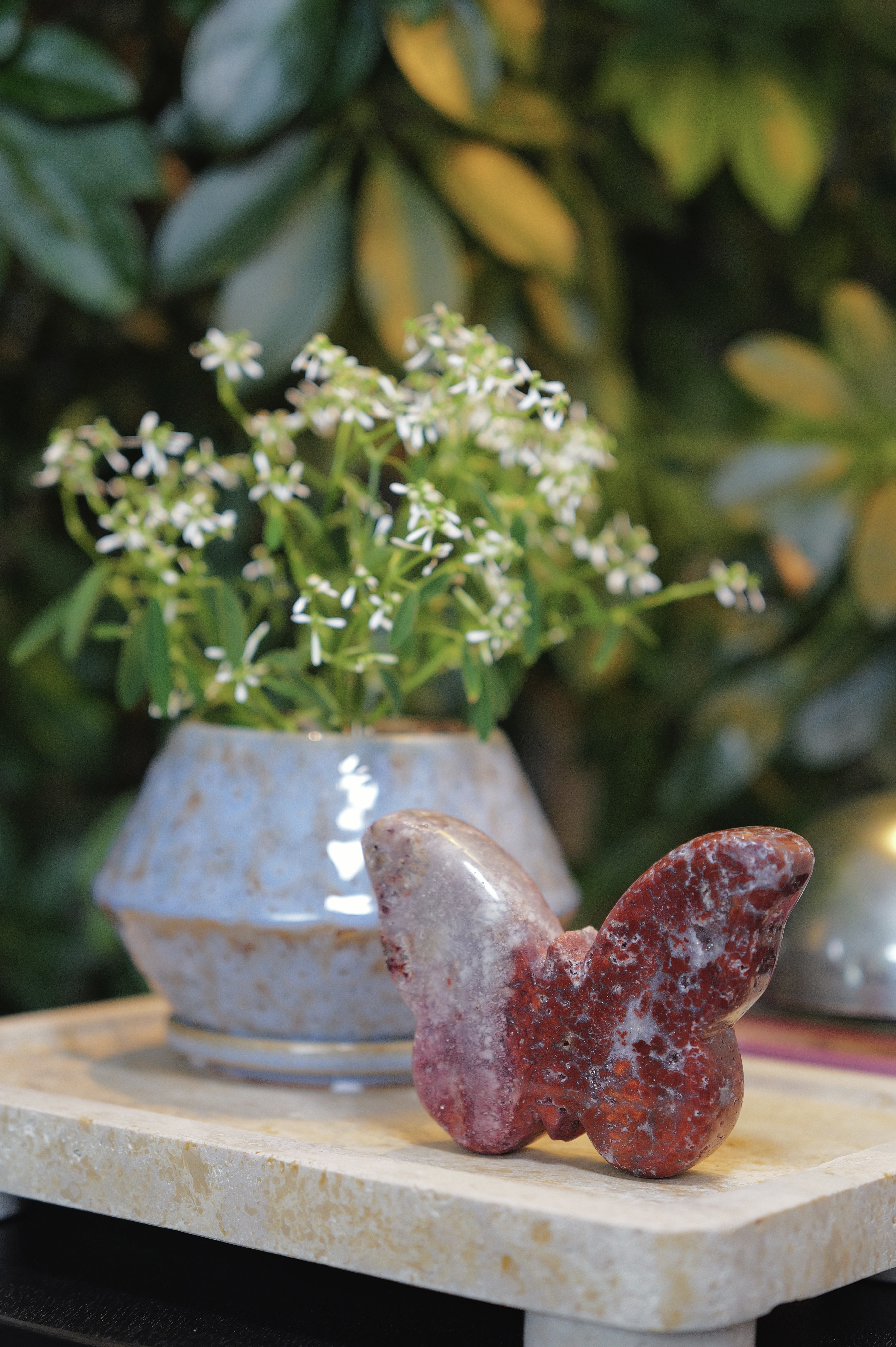 ꧁11.2cm RED JASPER BUTTERFLY ꧂JA.7048C3AG3A8-RA20*5em