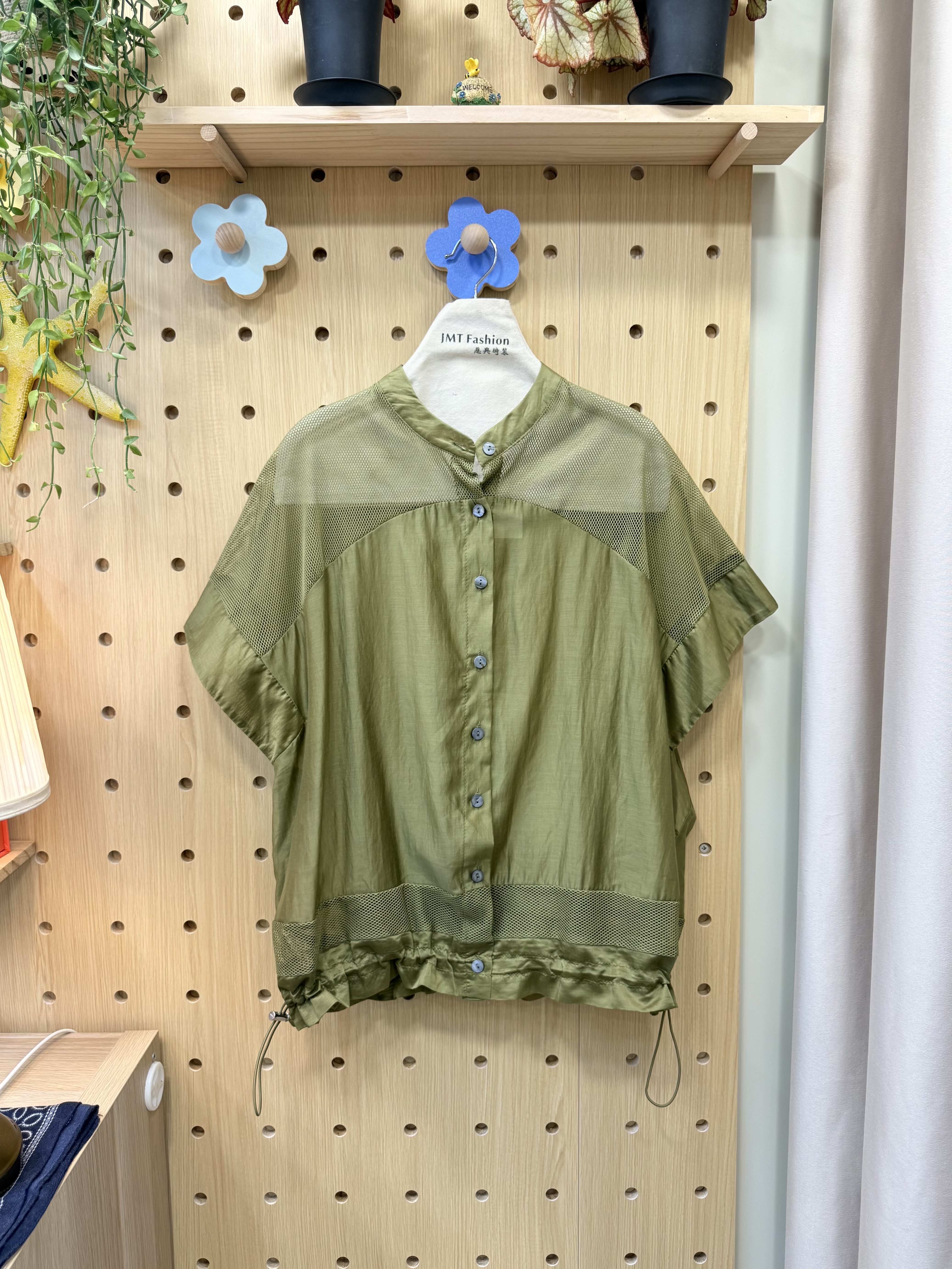 天絲網格拼接衫 M977 417304259 