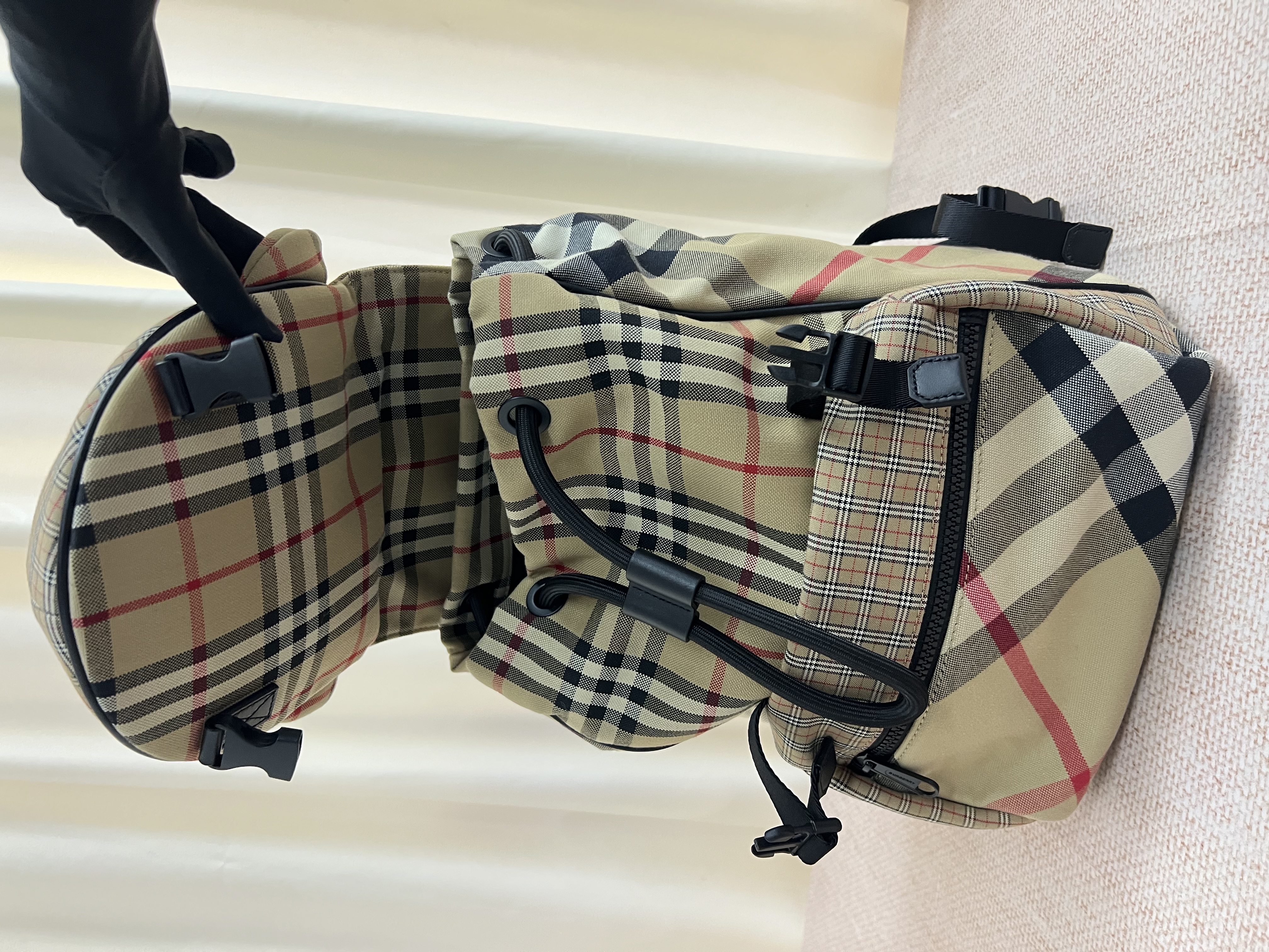 Pre-owned Burberry Kids Thomas 3D Teddy Check-Print Backpack/ Product Code: 26030207