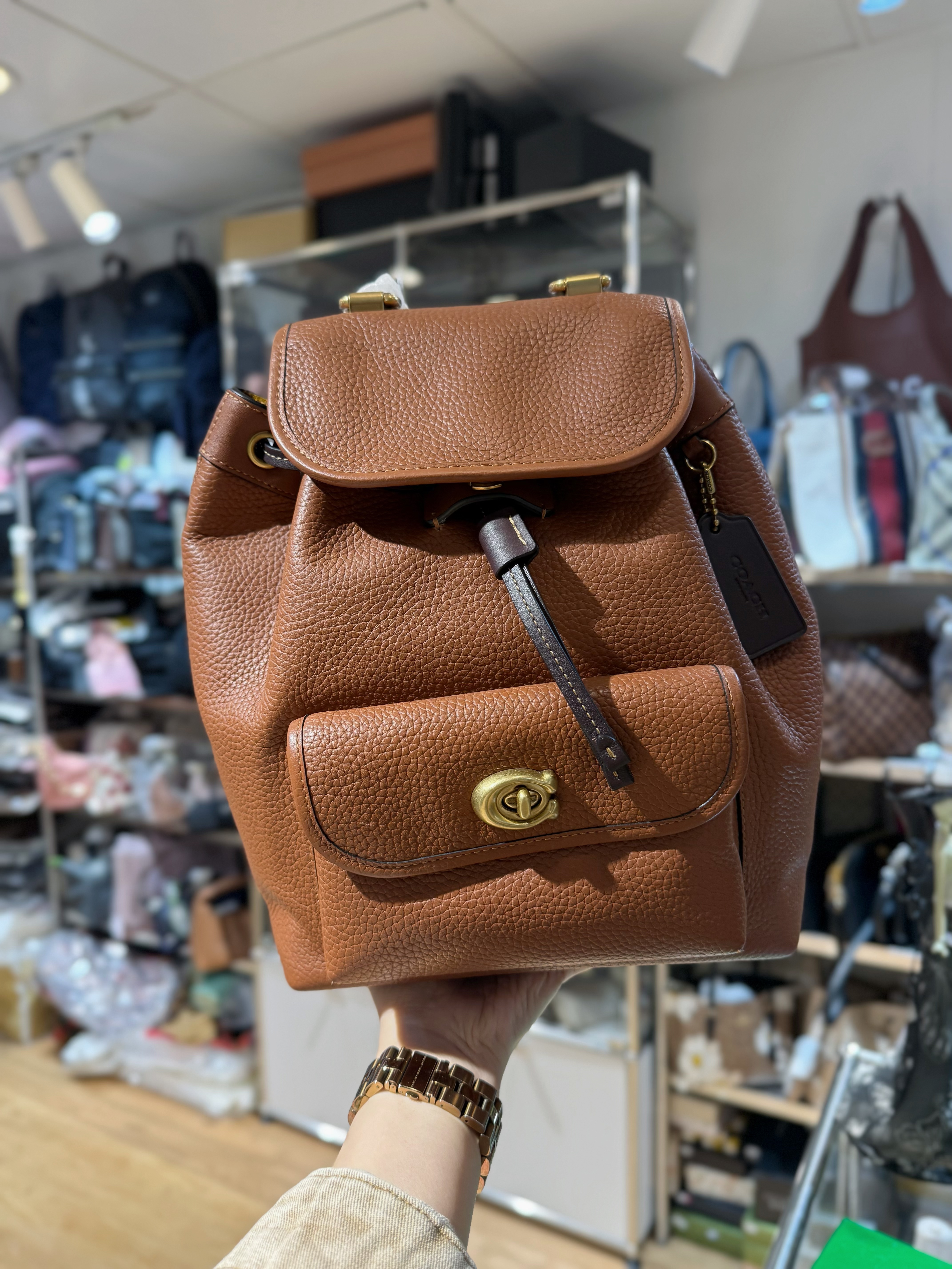 Coach Riya backpack sand