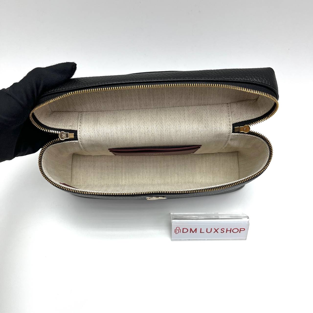Chanel 26A Black Calfskin Vanity w/ Chain GHW (Microchip)