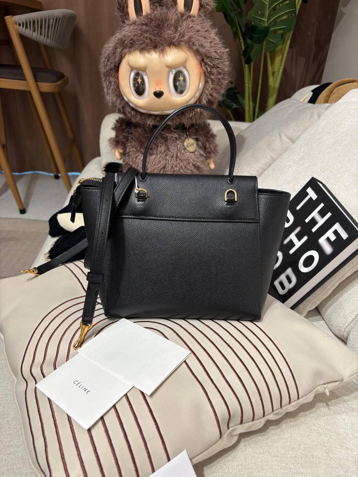 Celine nano belt bag 黑金牛皮 100%Authentic , 95%new ✅收據✅tap booklet✅dust bag