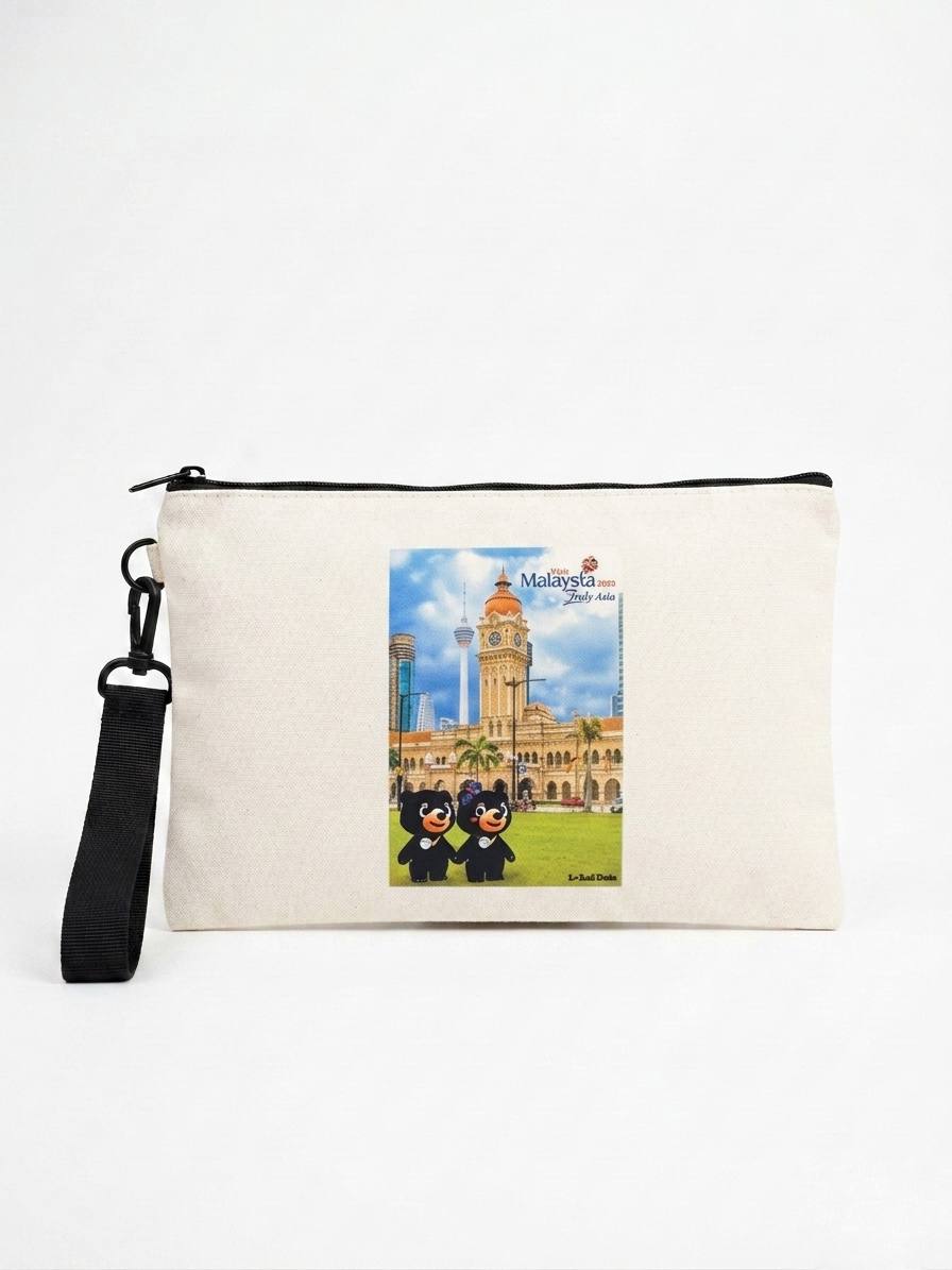 LDVM15 - Rectangle Canvas Pouch Merdeka Square 