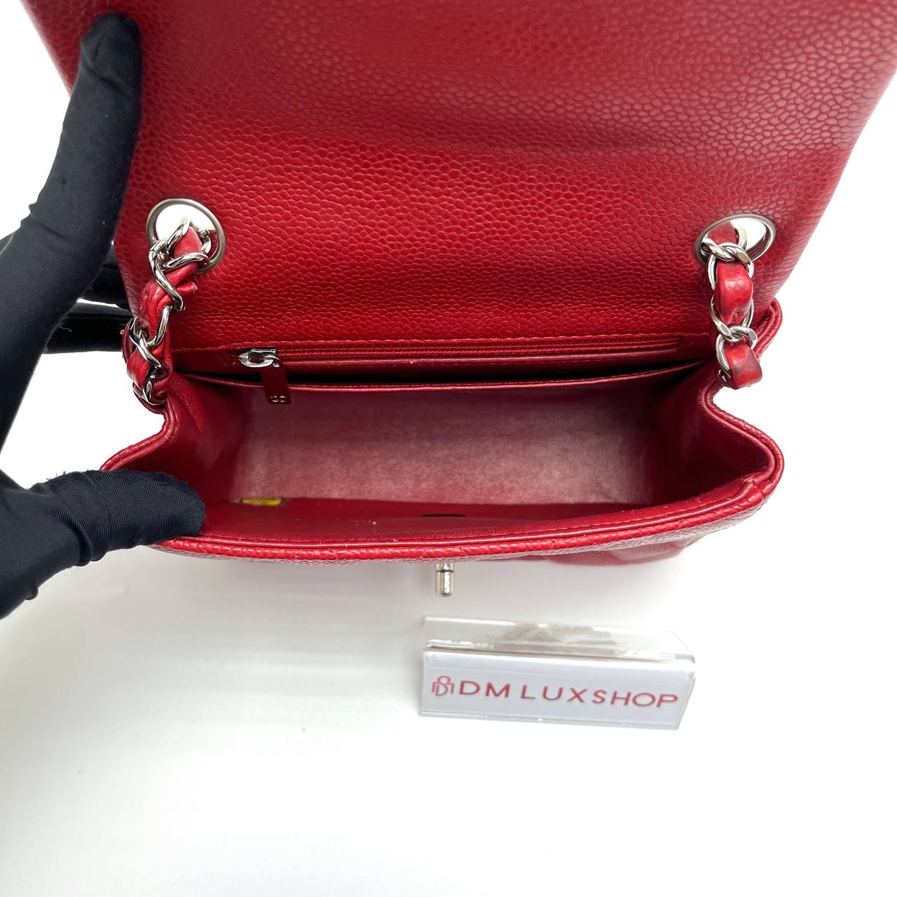 Chanel Red Caviar CF Mini Square (Serial 18)
