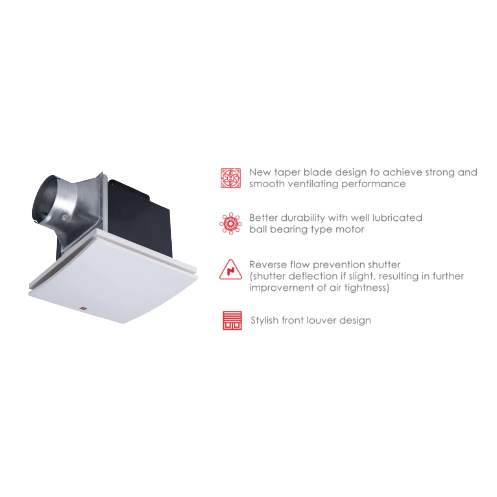 KDK 240mm Ceiling Mount Sirocco Ventilating Fan 24CQM