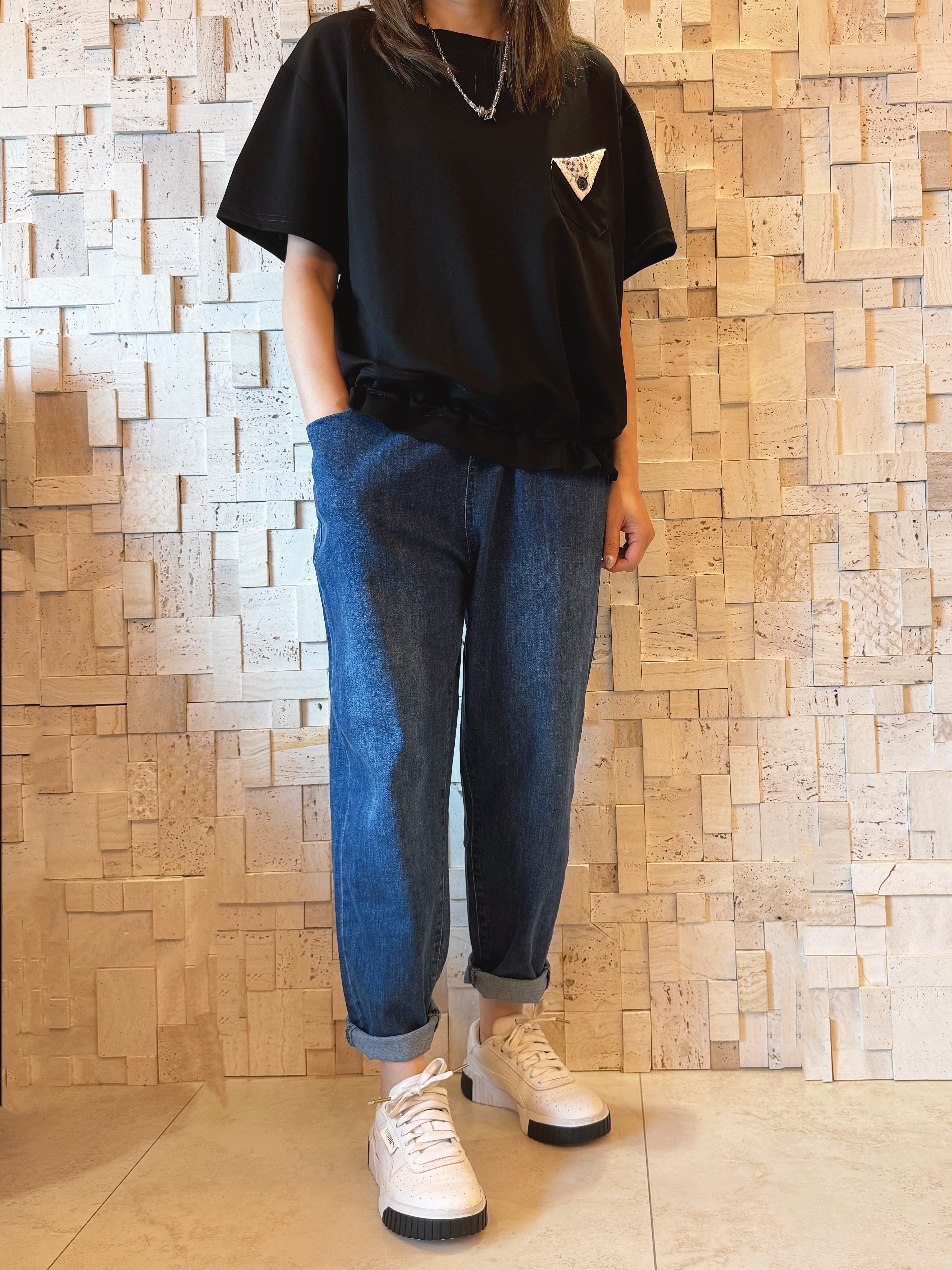 #2110 蕾絲口袋束繩Top✨