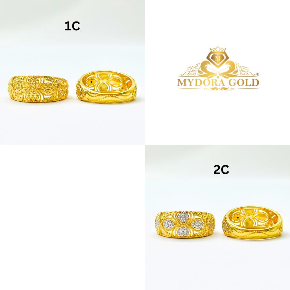MYDORA Cincin Lacey Love Leaf (5G) l EMAS 916/22K