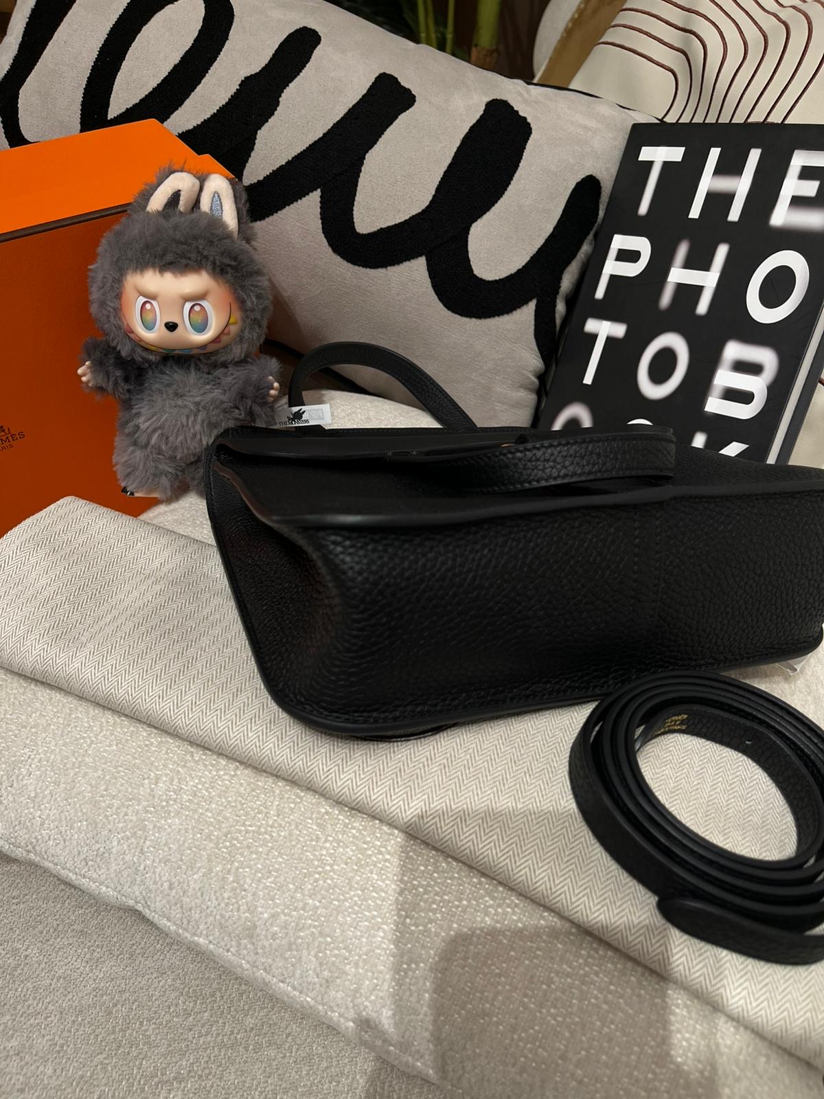 Hermes Halzan 25 STAMP U 黑色金扣 100%Authentic, 98%New ✅收據✅塵袋✅盒