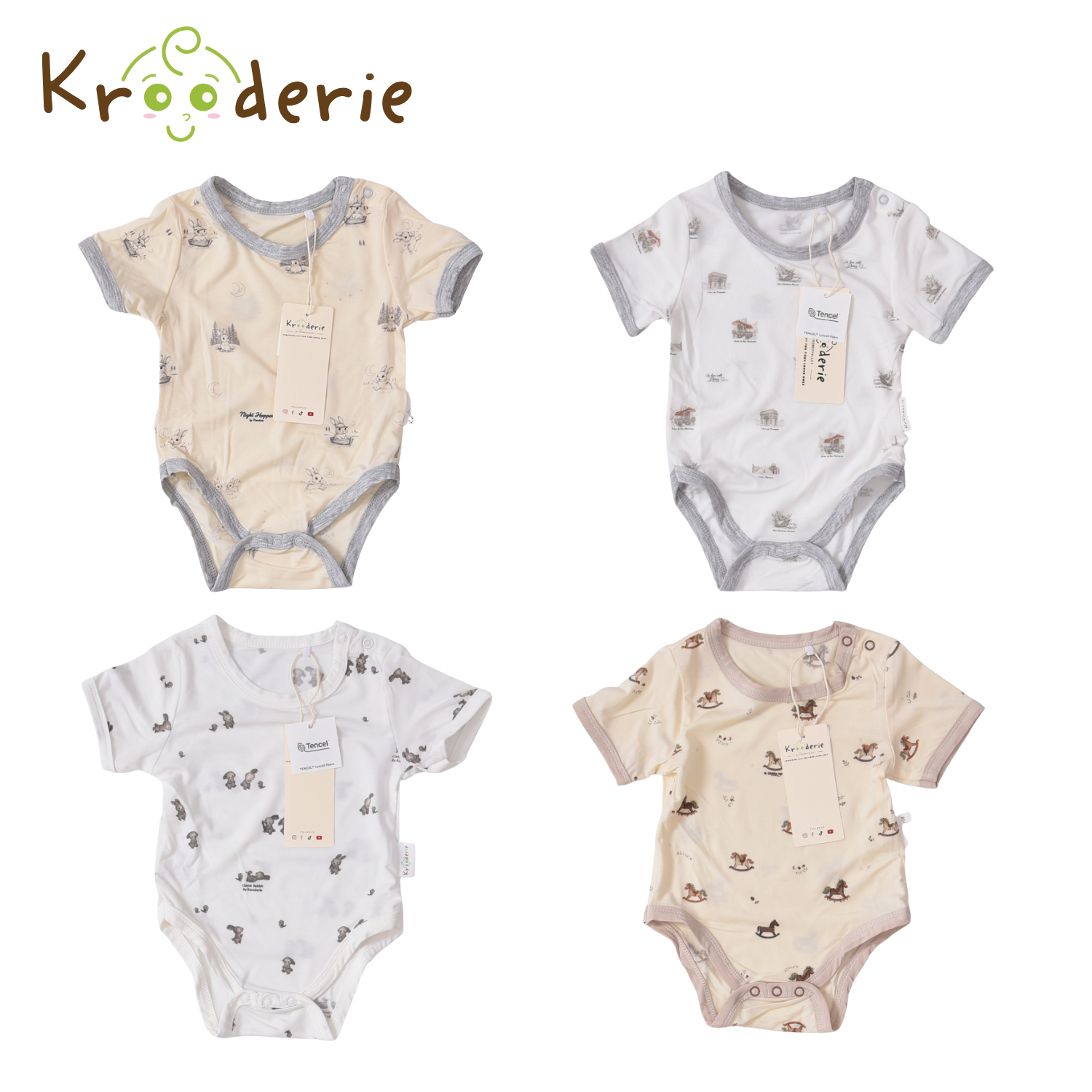 Krooderie TENCEL Short Sleeve Baby Romper