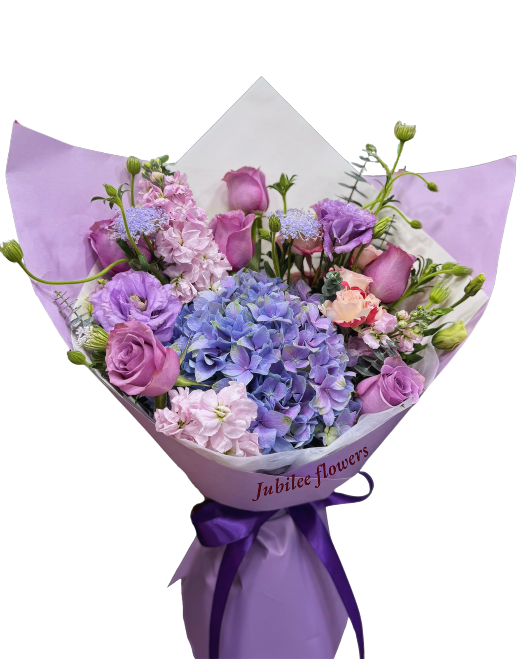 夢幻紫調绣球花束