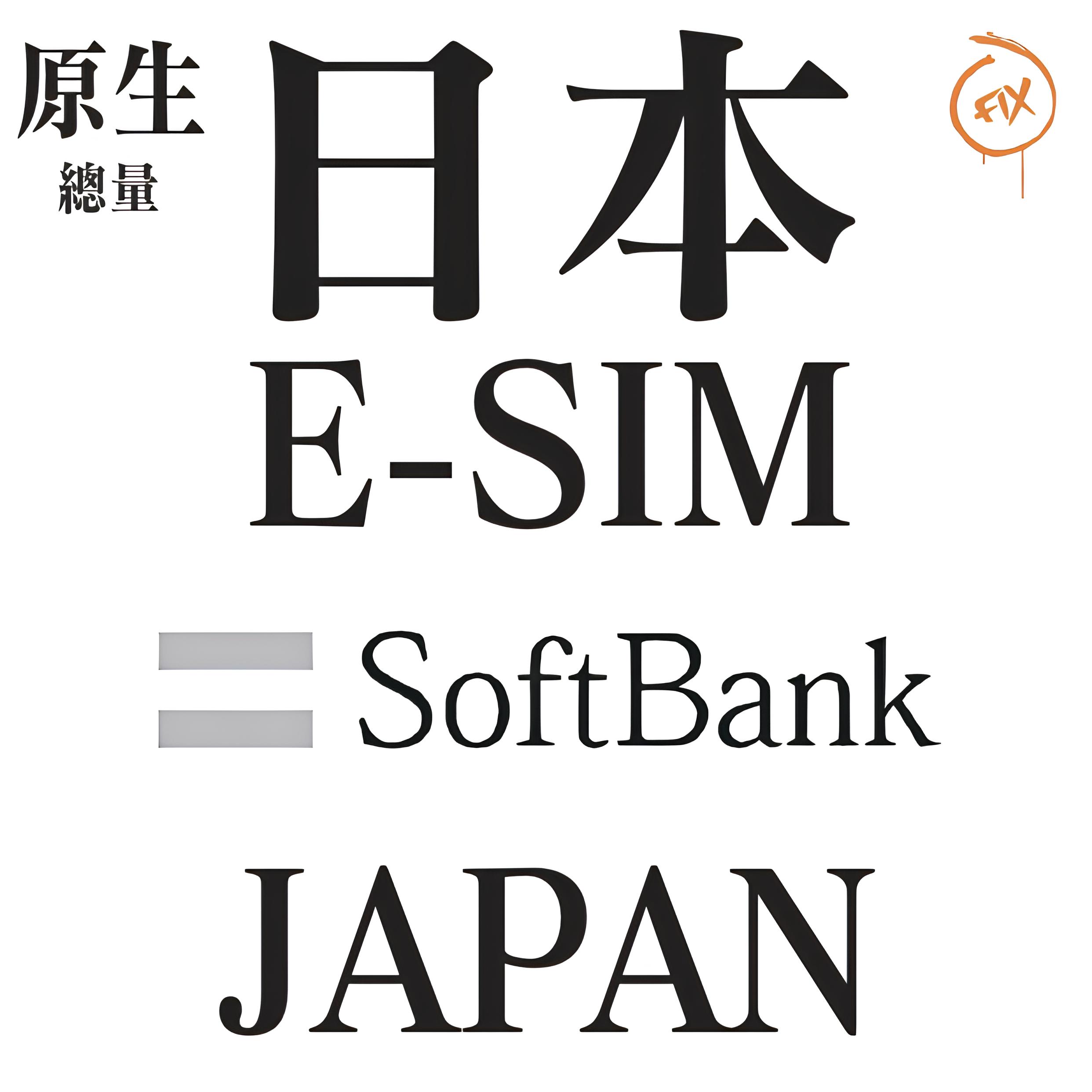 ESIM系列 SoftBank 日本 5G 原生上網卡(總量)