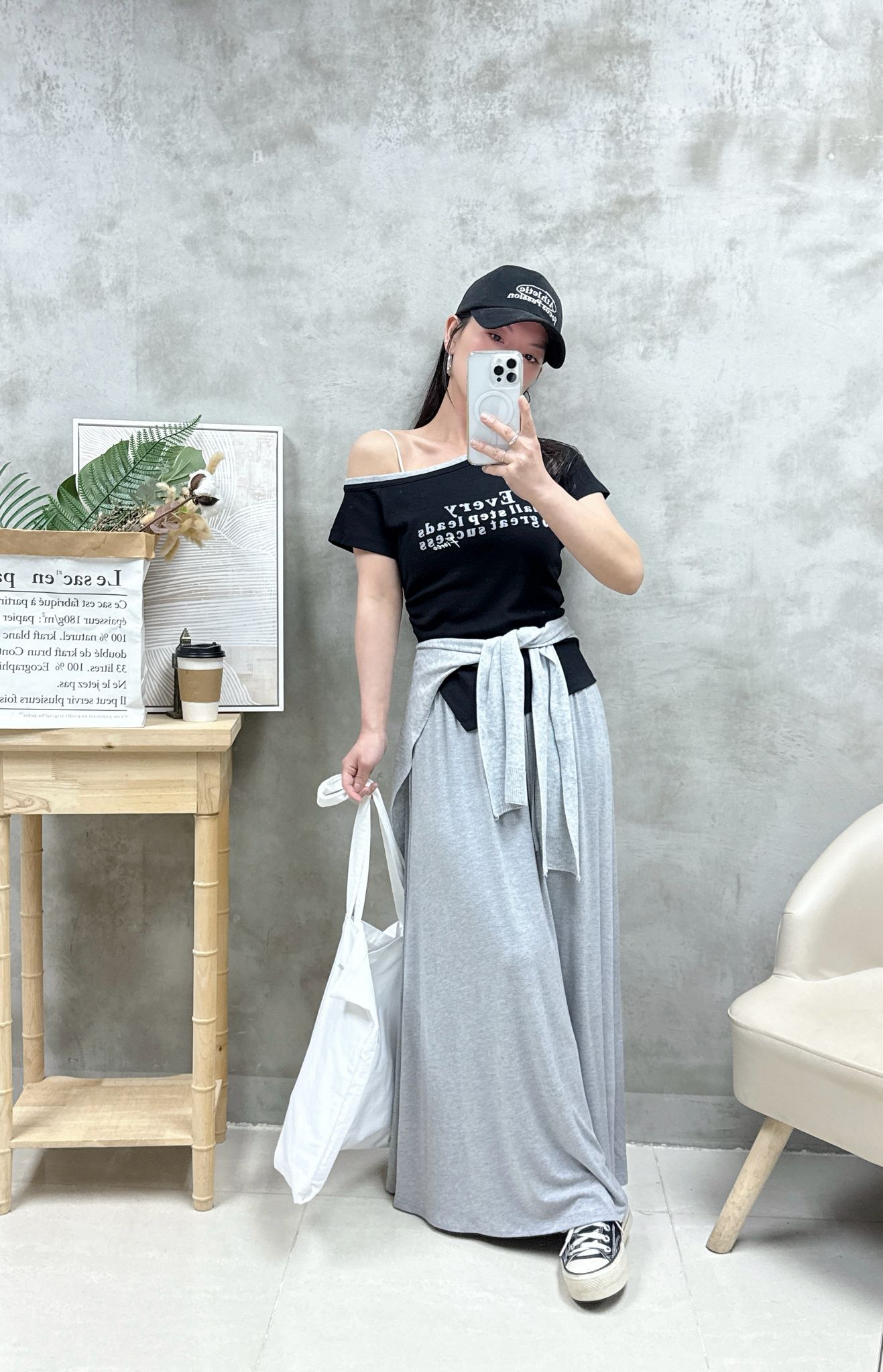 B09 棉質A cut下擺半裙